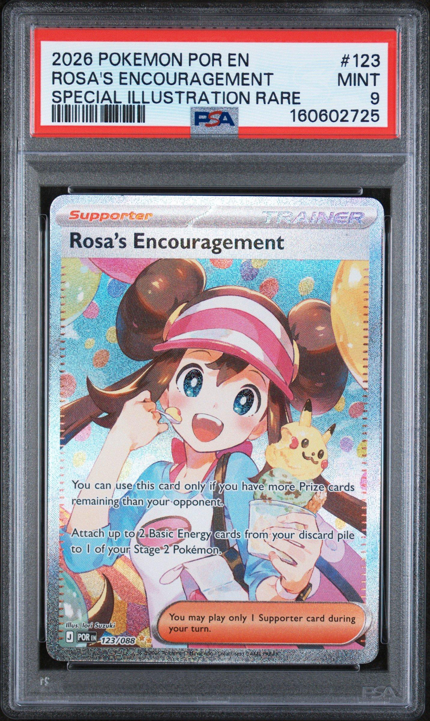 ポケモンカード Rosa's Encouragement #115 PSA9 2026 Pokemon Por En-perfect Order 123 Rosa's Encouragement Special