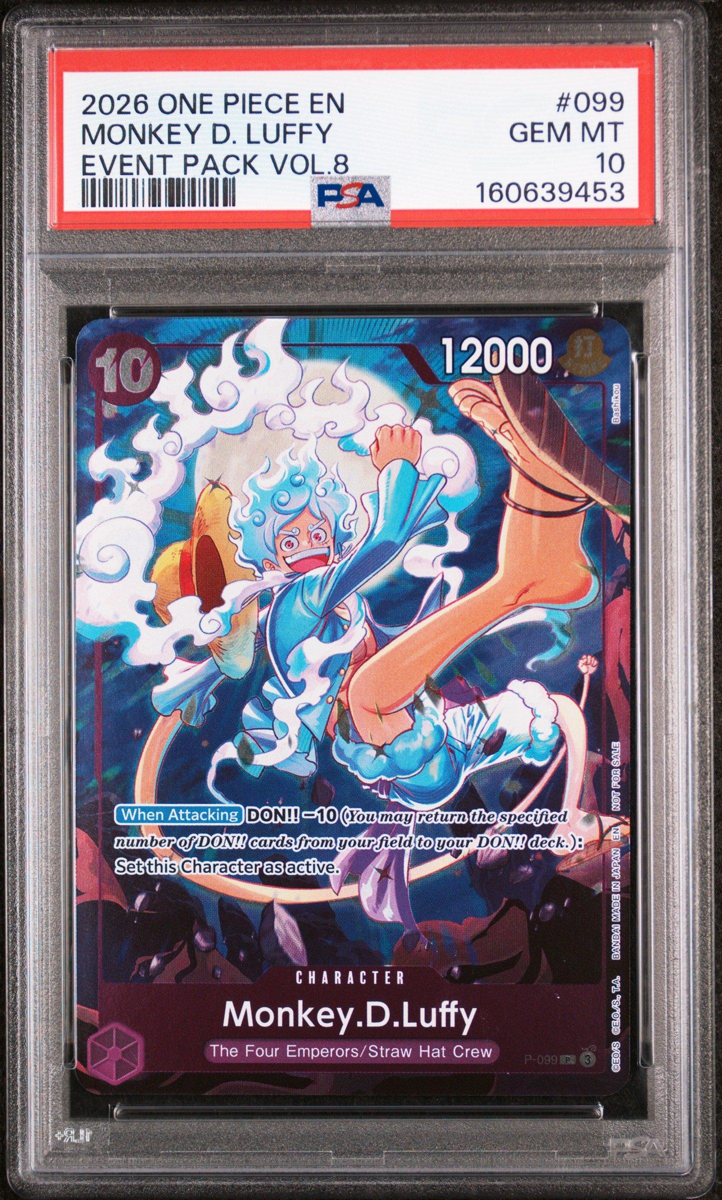 2026 One Piece Event Pack Vol.8 099 Monkey D. Luffy PSA 10 Graded