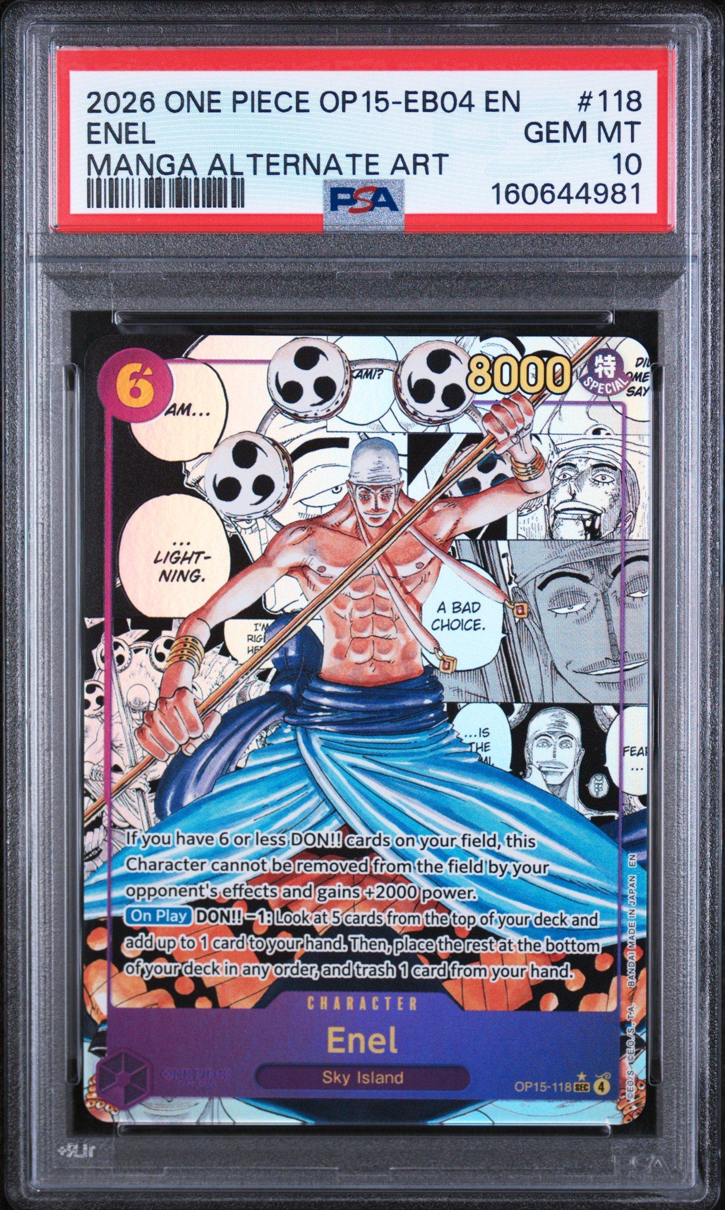 2026 One Piece Op15-eb04-adventure On Kami's Island 118 Enel Manga