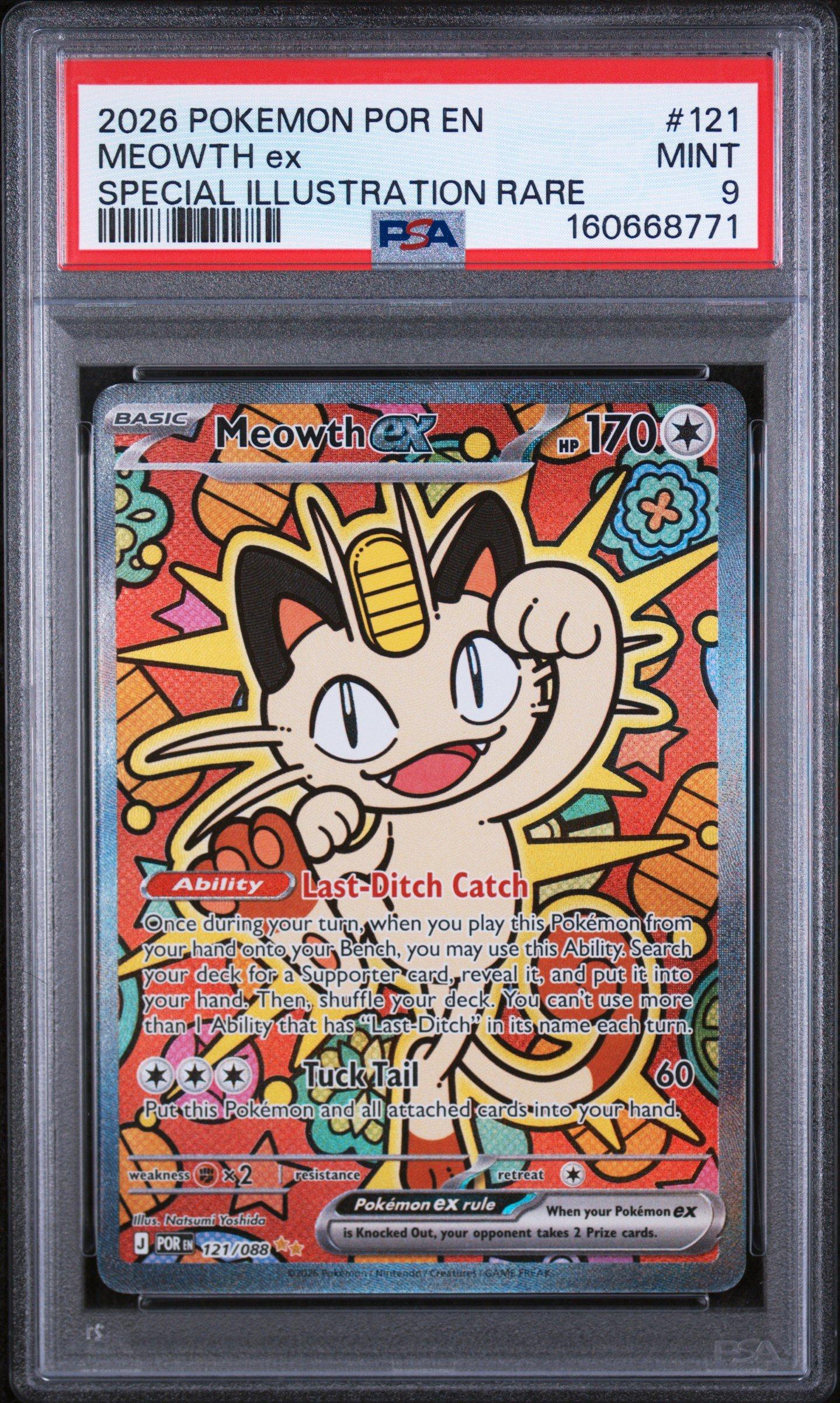 2026 Pokemon Por En-perfect Order 121 Meowth Ex Special