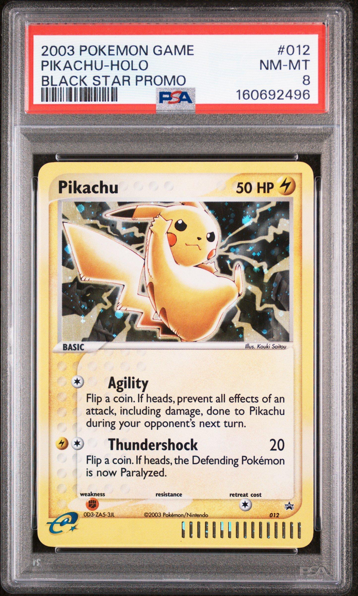 ピカチュlv12 PSA8 2003 Pokemon Black Star Promo 012 Pikachu-holo PSA 8 Graded Card