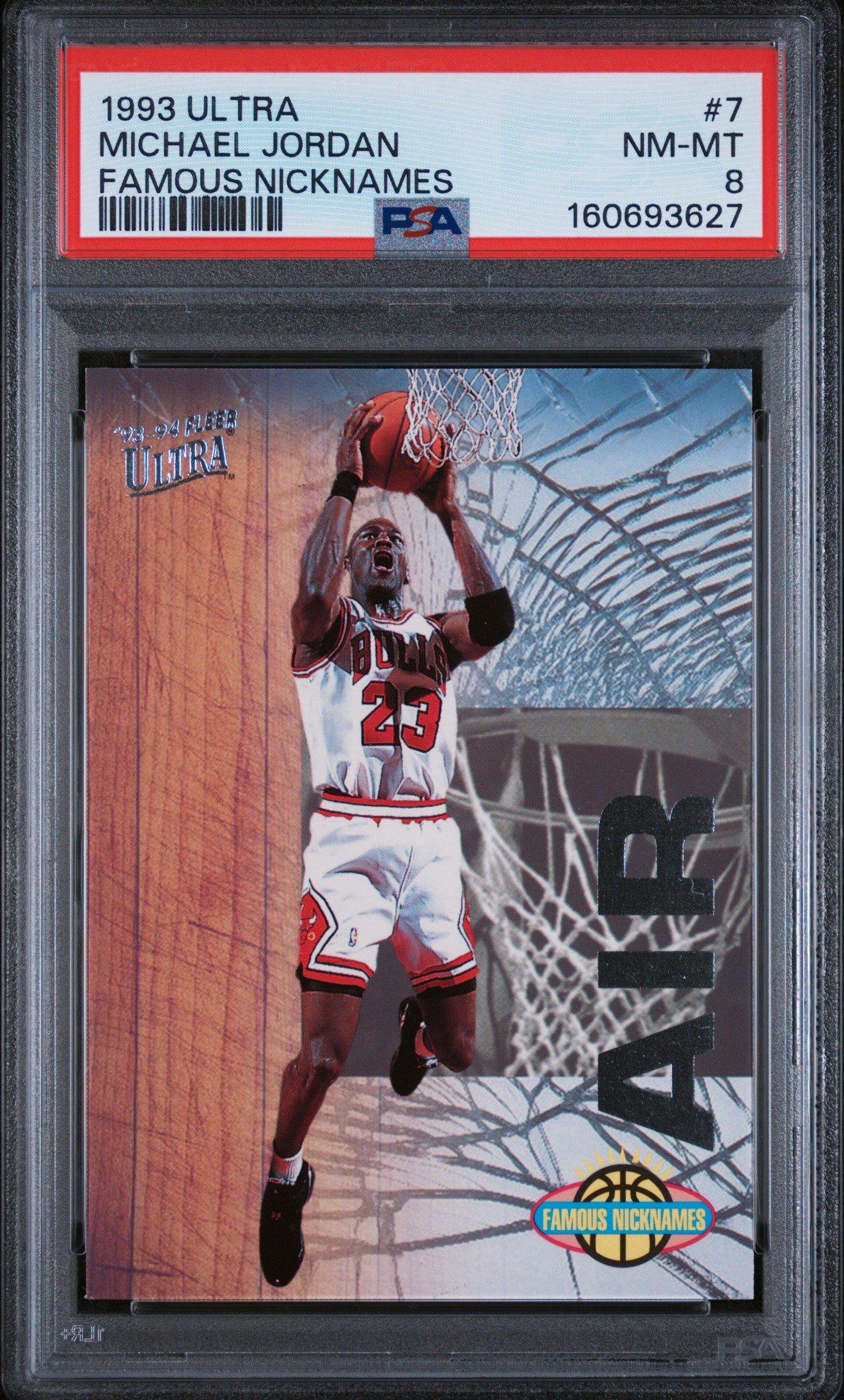 michael jordan graded cards Team USA Dream Team 1991 Hoops Basketball Card #579 PSA 9 MINT : Collectibles & Fine Art 1993 Ultra Famous Nicknames 7