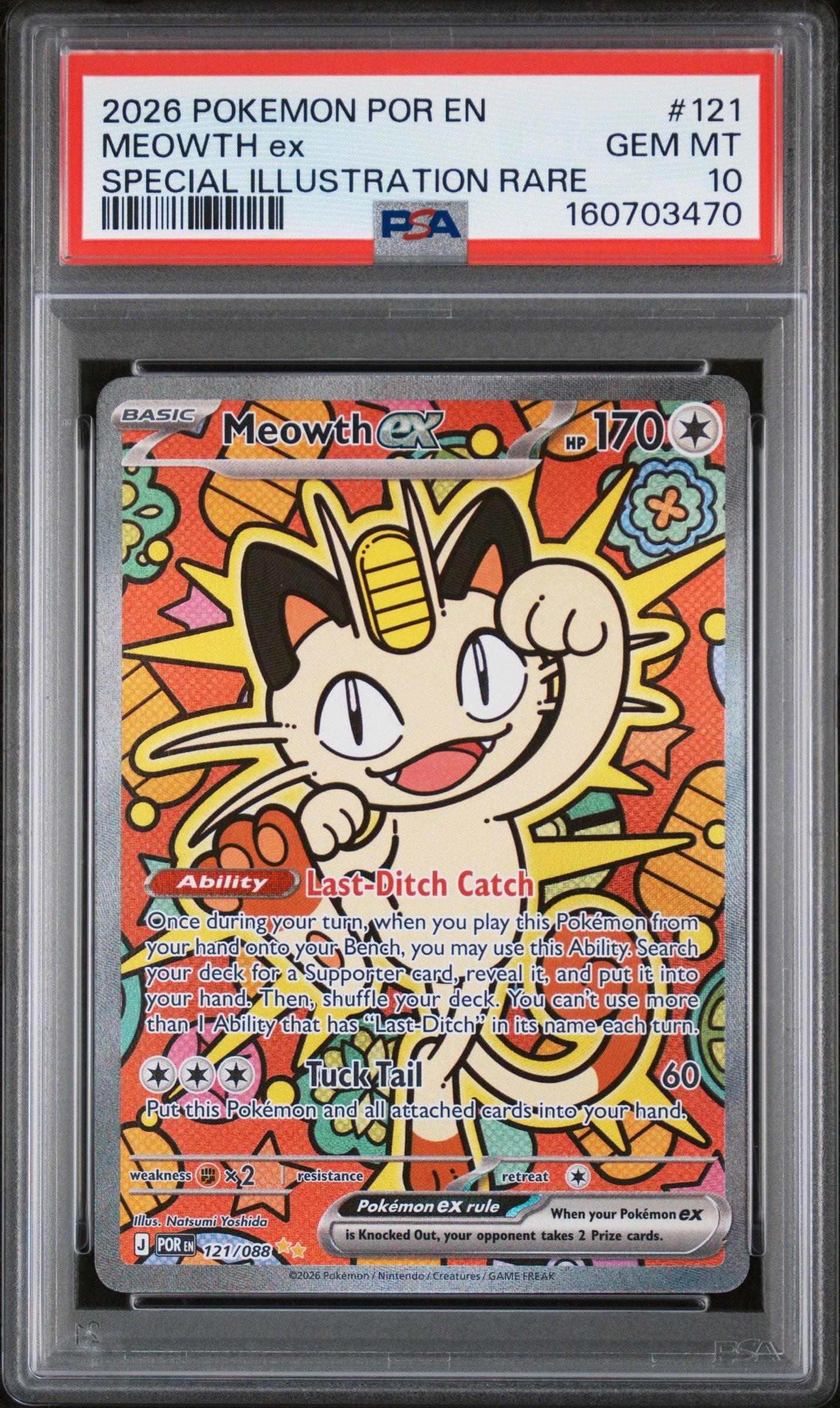 2026 Pokemon Por En-perfect Order 121 Meowth Ex Special