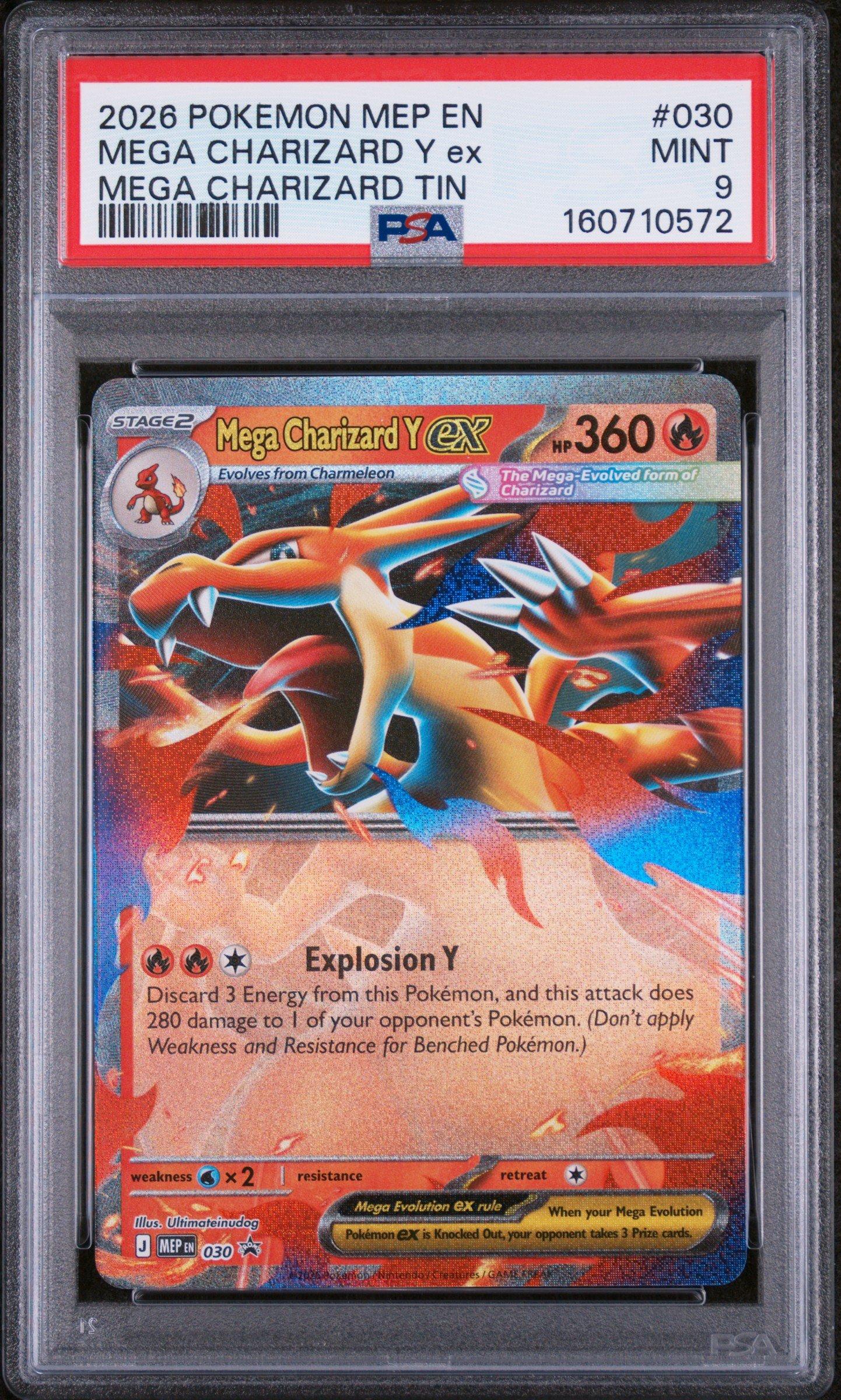 2026 Pokemon Mep En-me Black Star Promo 030 Mega Charizard Y Ex