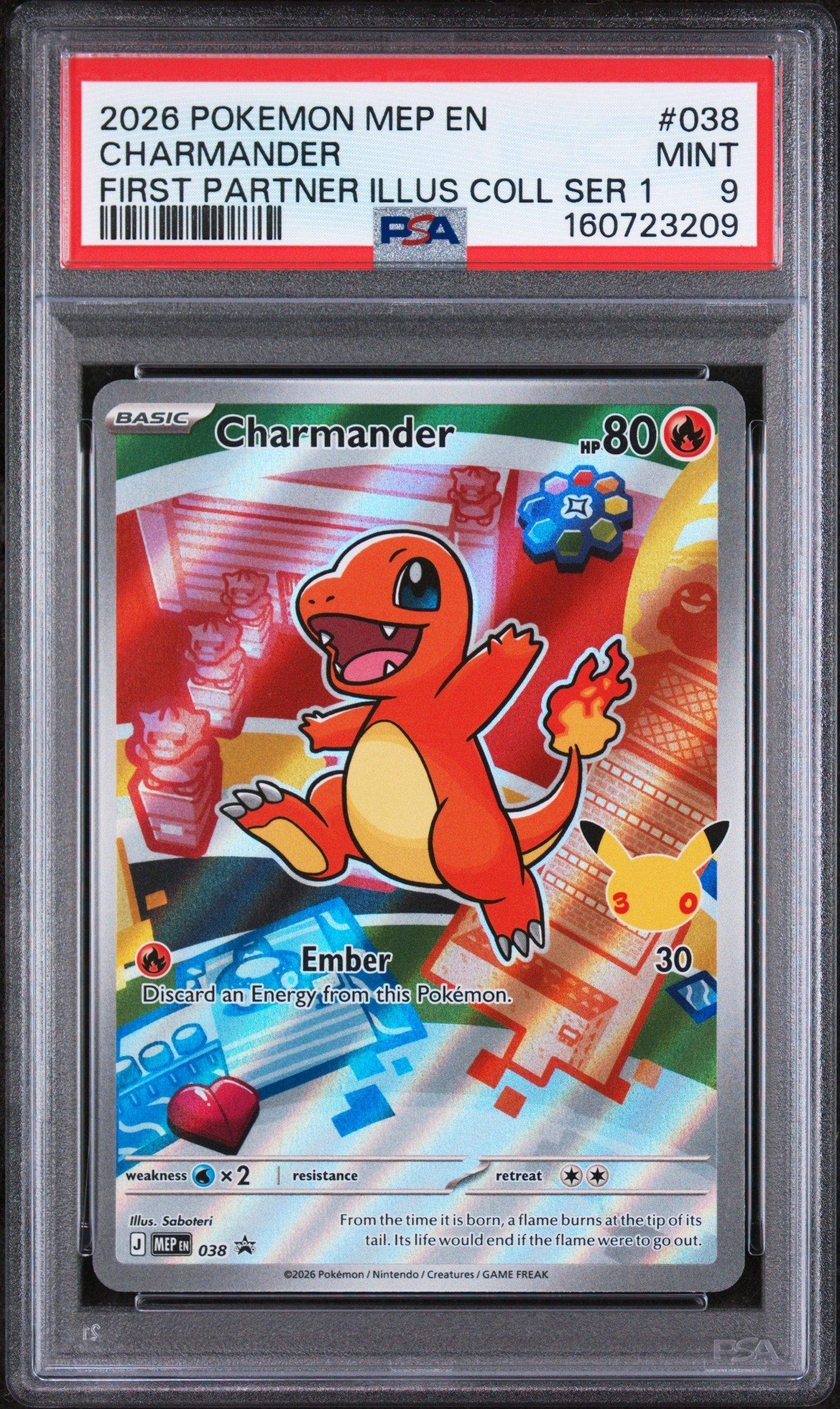 2026 Pokemon Mep En-me Black Star Promo 038 Charmander First