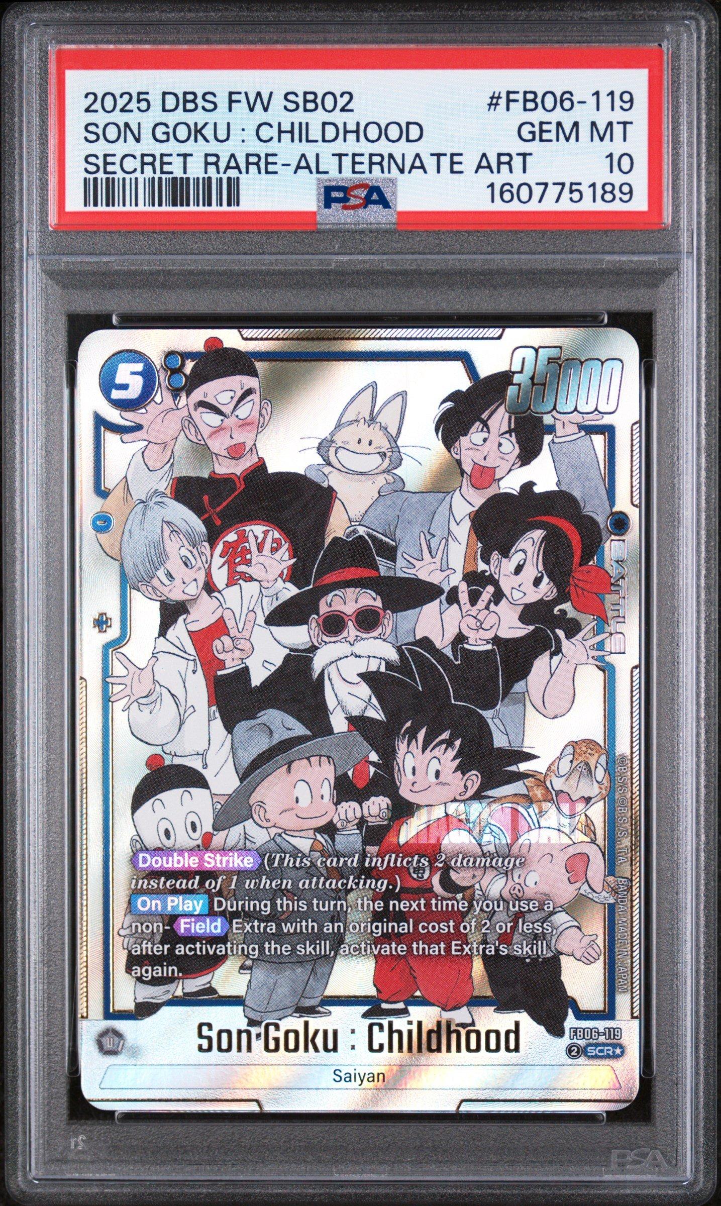 PSA10 孫悟空：少年期 SCR☆119 MANGA BOOSTER 02 PSA10 孫悟空：少年