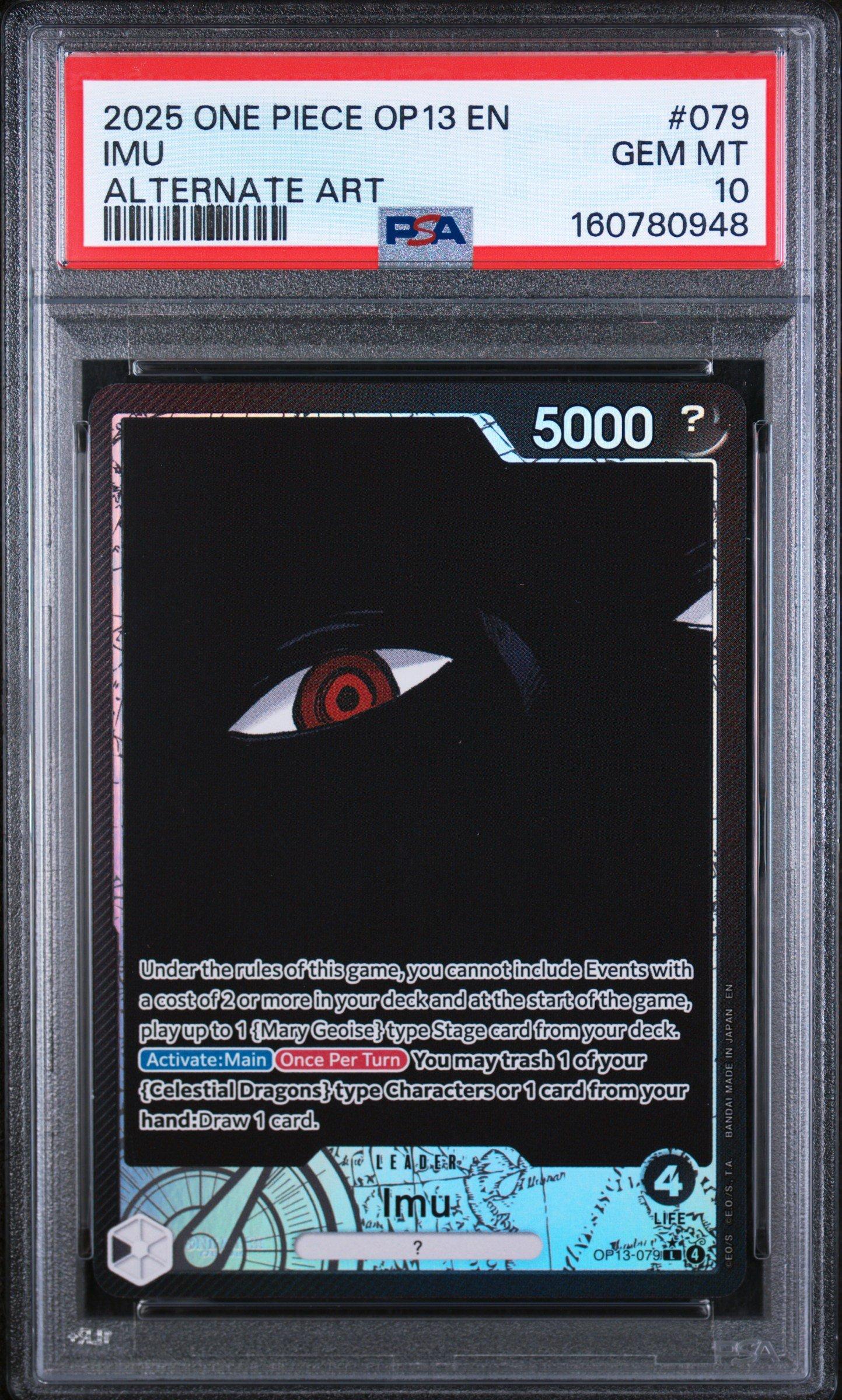 2025 One Piece Op13-carrying On His Will 079 Imu Alternate Art PSA