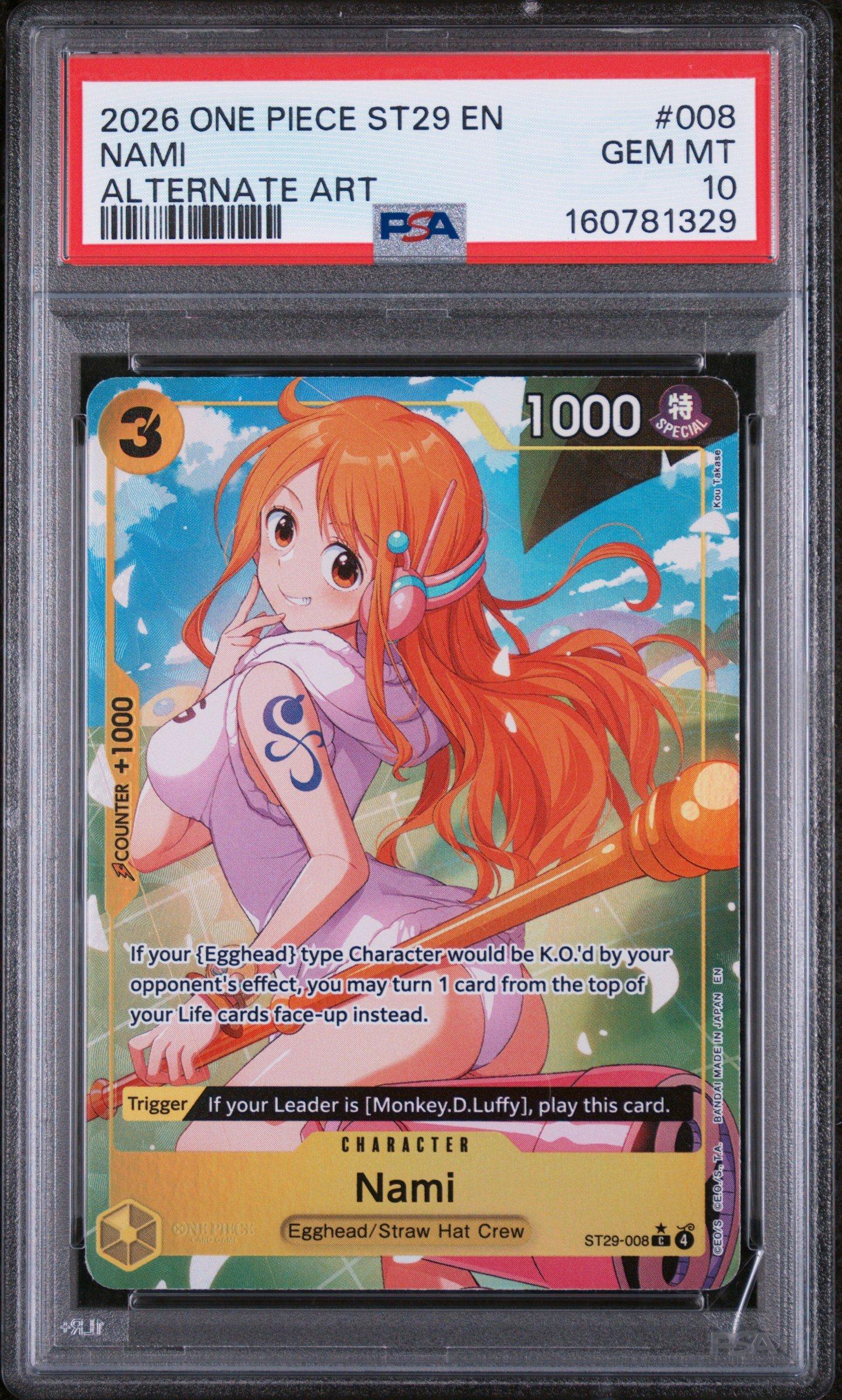 PSA10 ナミ ST29-008 4760 2026 One Piece Starter Deck St29-egghead 008 Nami Alternate Art
