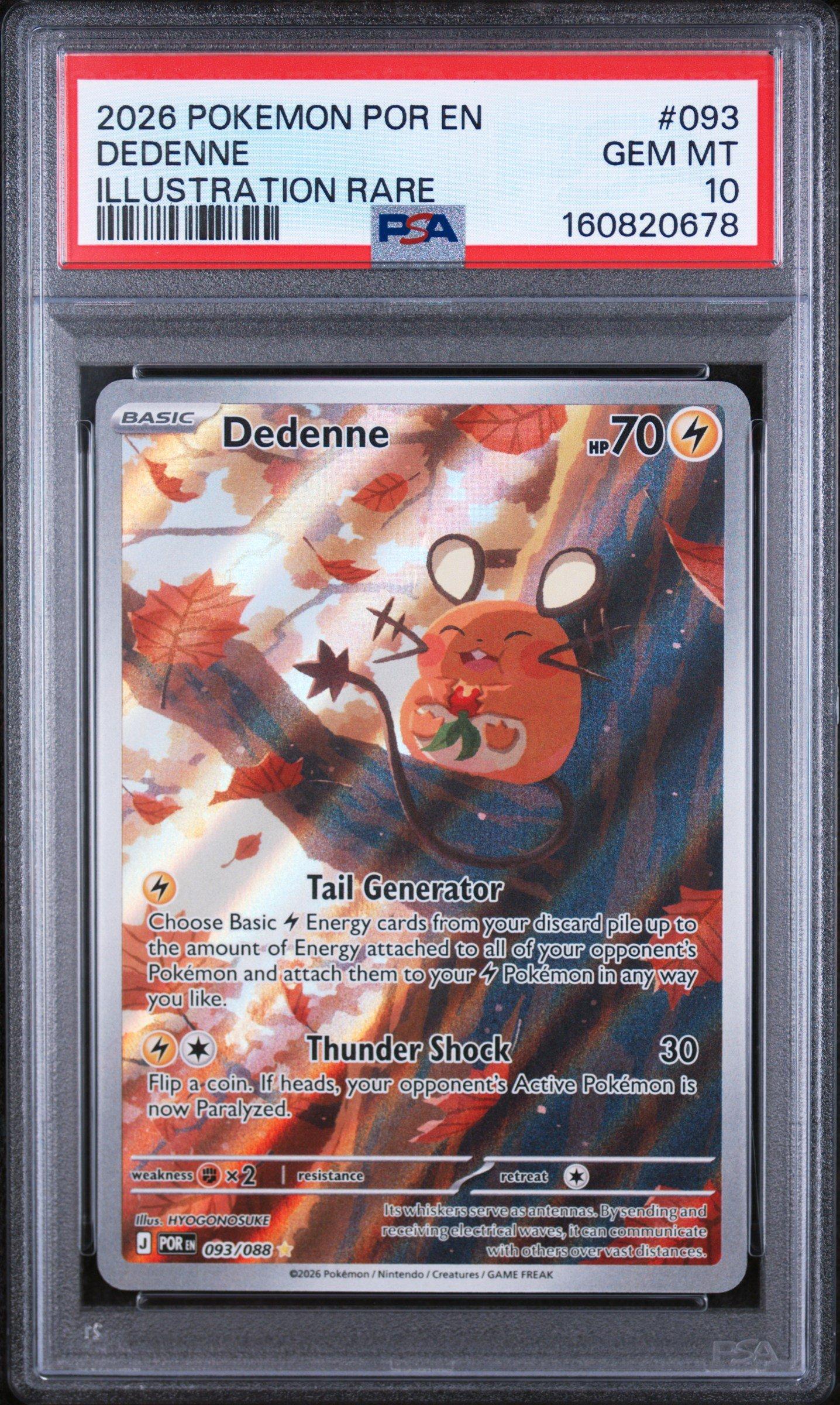 2026 Pokemon Por En-perfect Order 093 Dedenne Illustration Rare