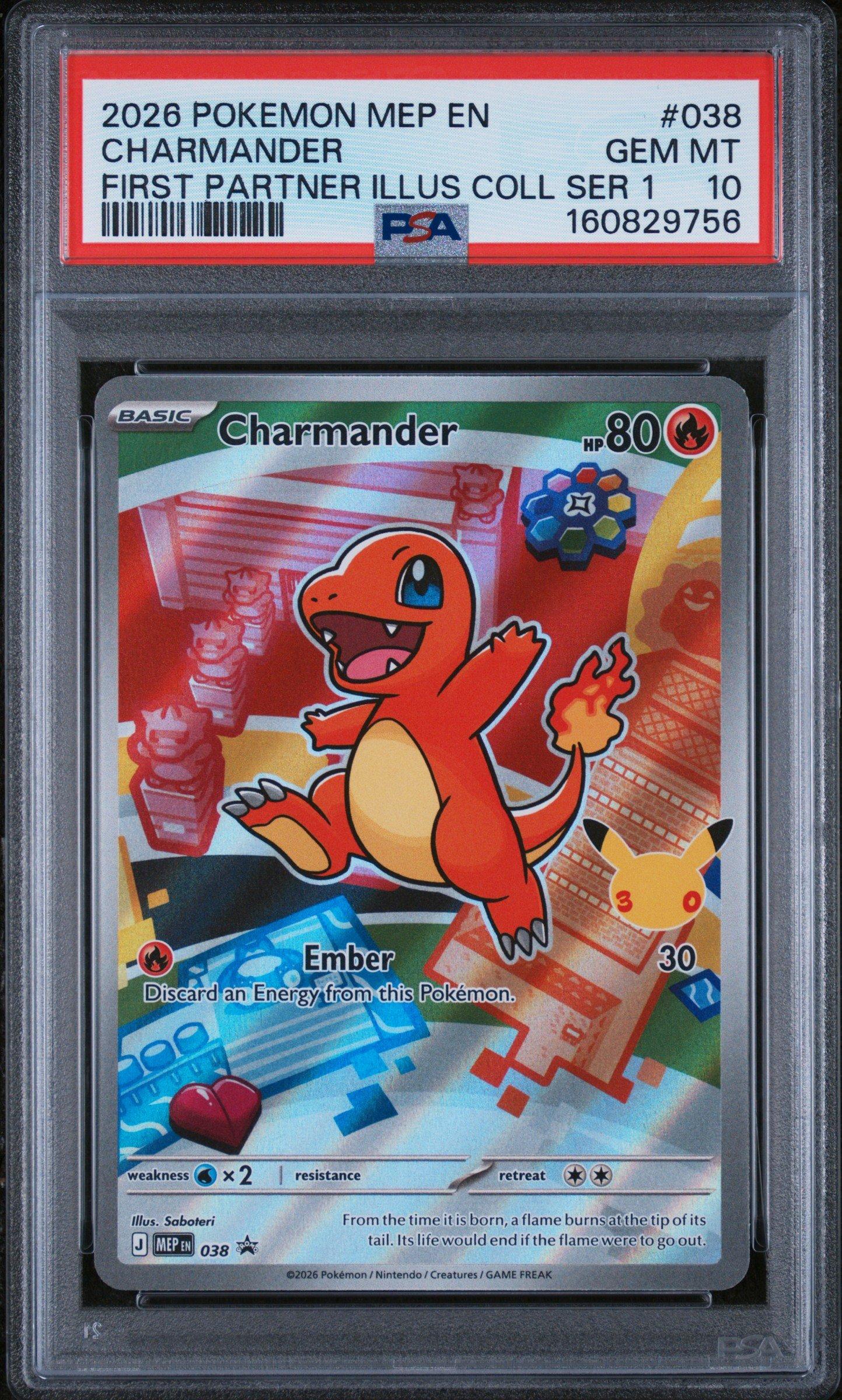 charmander pokemon cards Pokmon Center Exclusive SVP #044 Wx2 / None / 1 Charmander 038 First Partners (Graded)