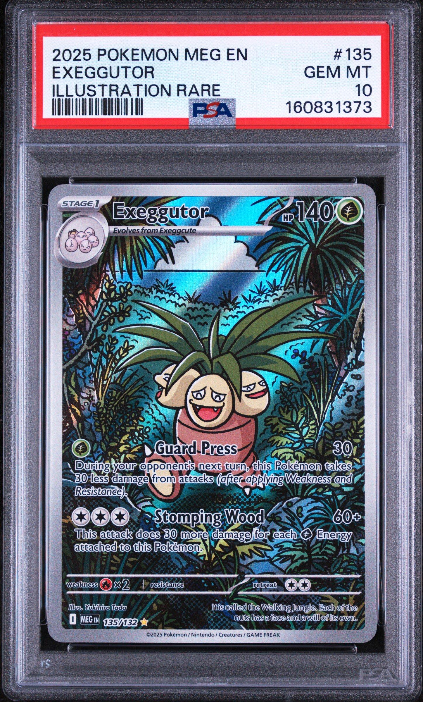 2025 Pokemon Meg En-mega Evolution 135 Exeggutor Illustration Rare