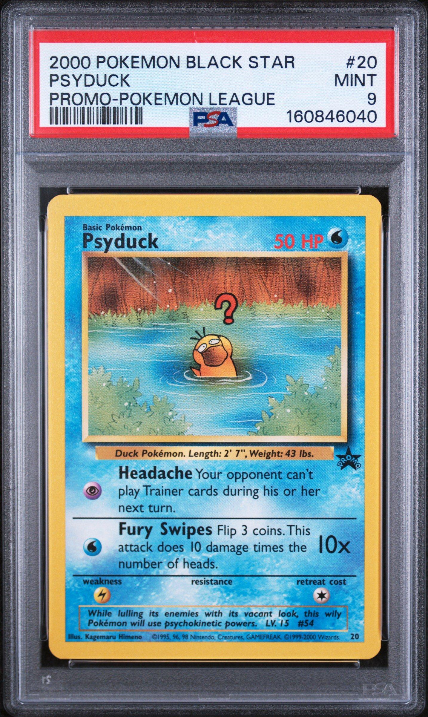 2000 Pokemon Promo Black Star 20 Psyduck Pokemon League PSA 9