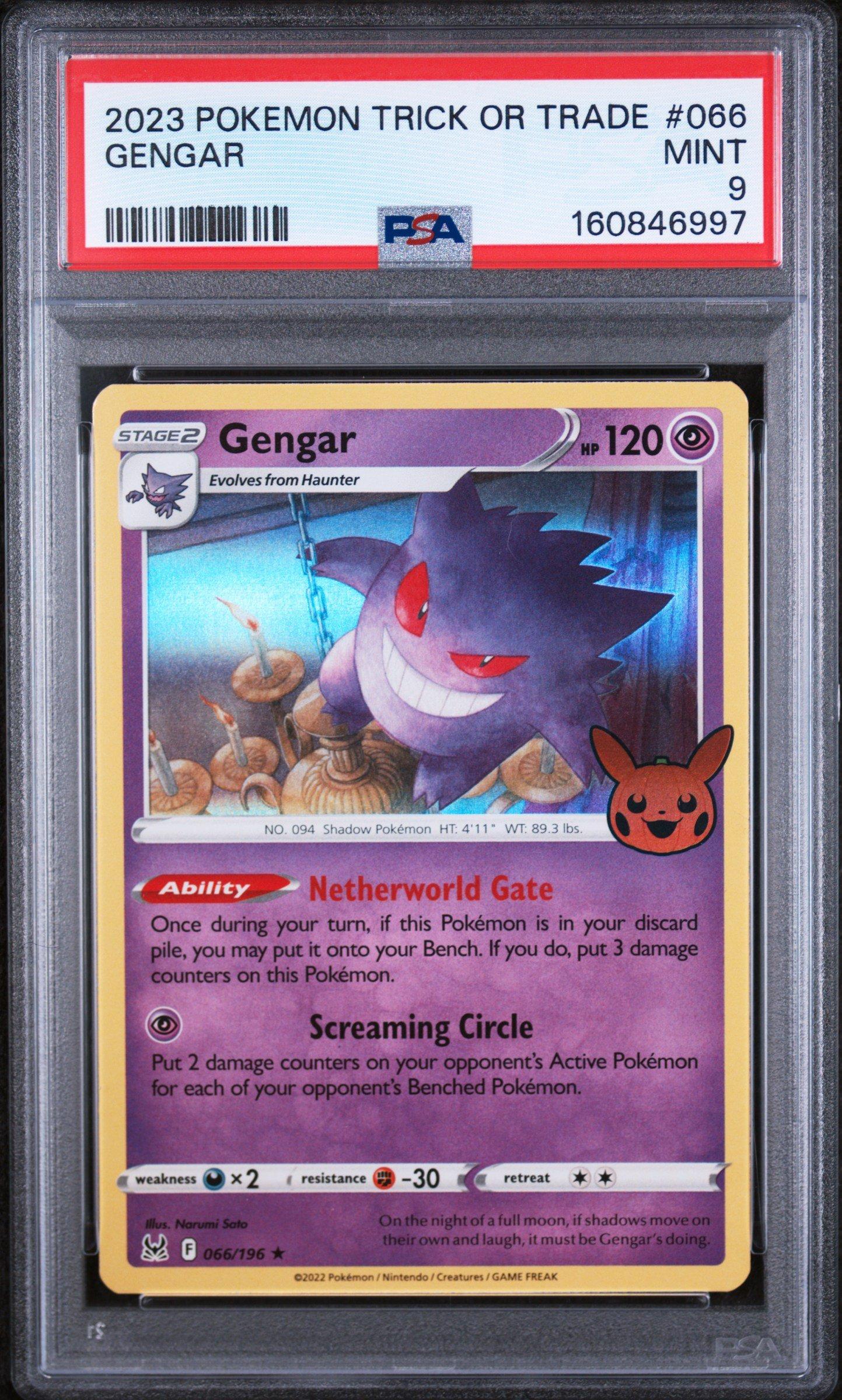 PSA9 ゲンガー Gengar GameStop Exclusive 2023 Pokemon Trick Or Trade 066 Gengar PSA 9 Graded Card | GameStop