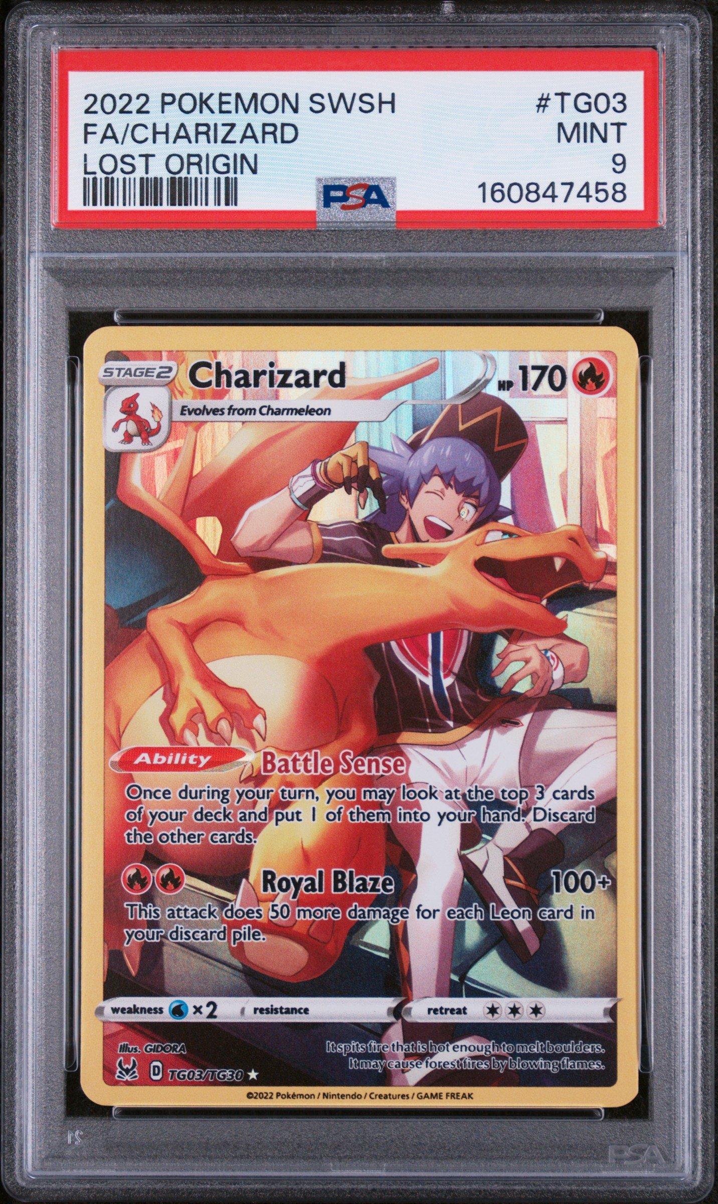 2022 Pokemon Sword & Shield Lost Origin Tg03 Full Art/charizard