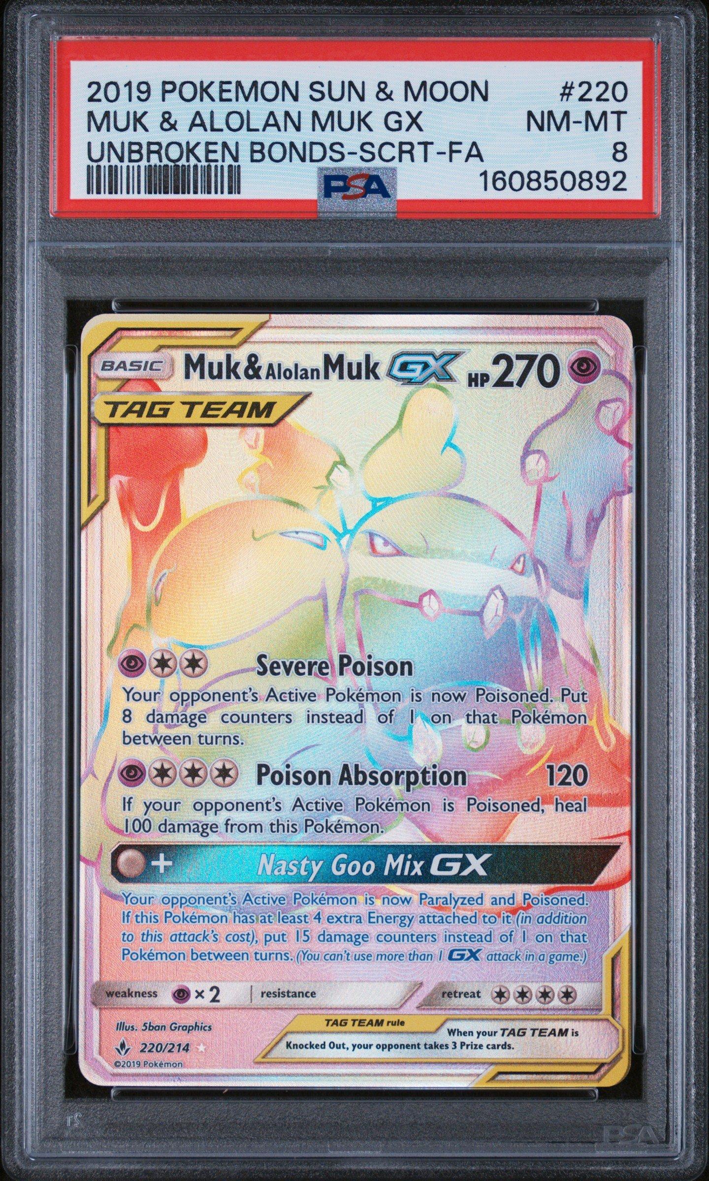 alolan muk gx pokemon card 2023 & Muk CSM2b Chinese Holo #032 PSA 8  LegendsSportsGames Attack 2 2019 Pokemon Sun & Moon