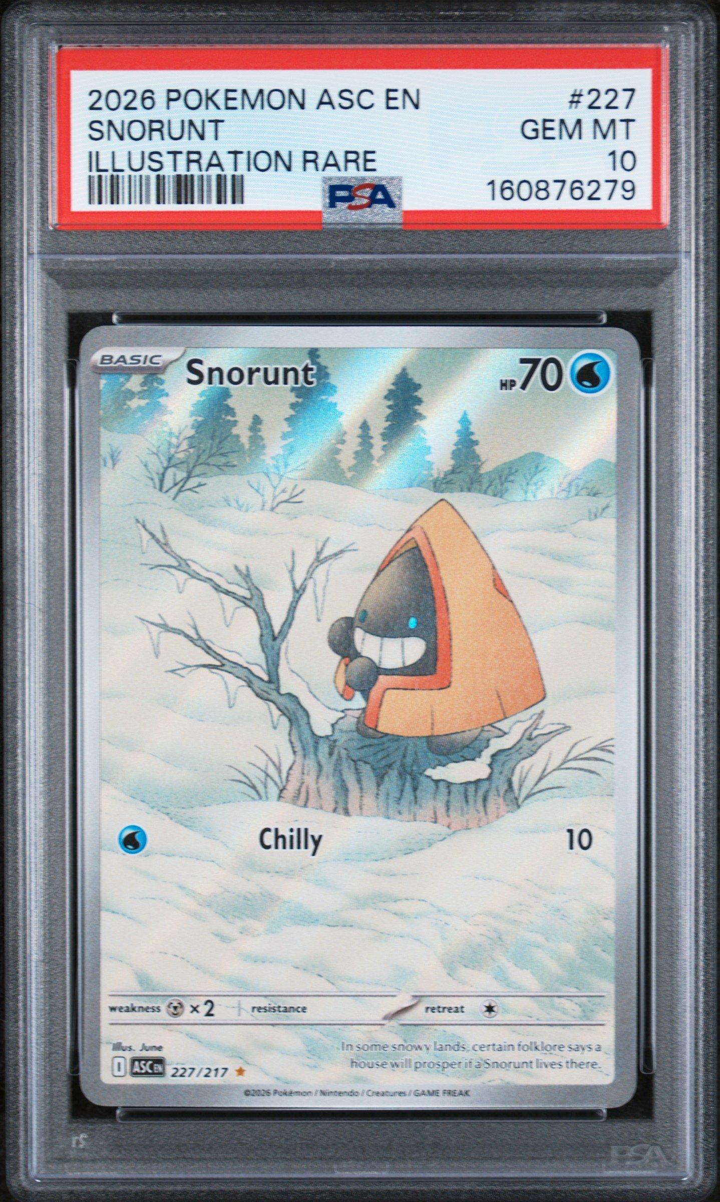 2026 Pokemon Asc En-ascended Heroes 227 Snorunt Illustration Rare