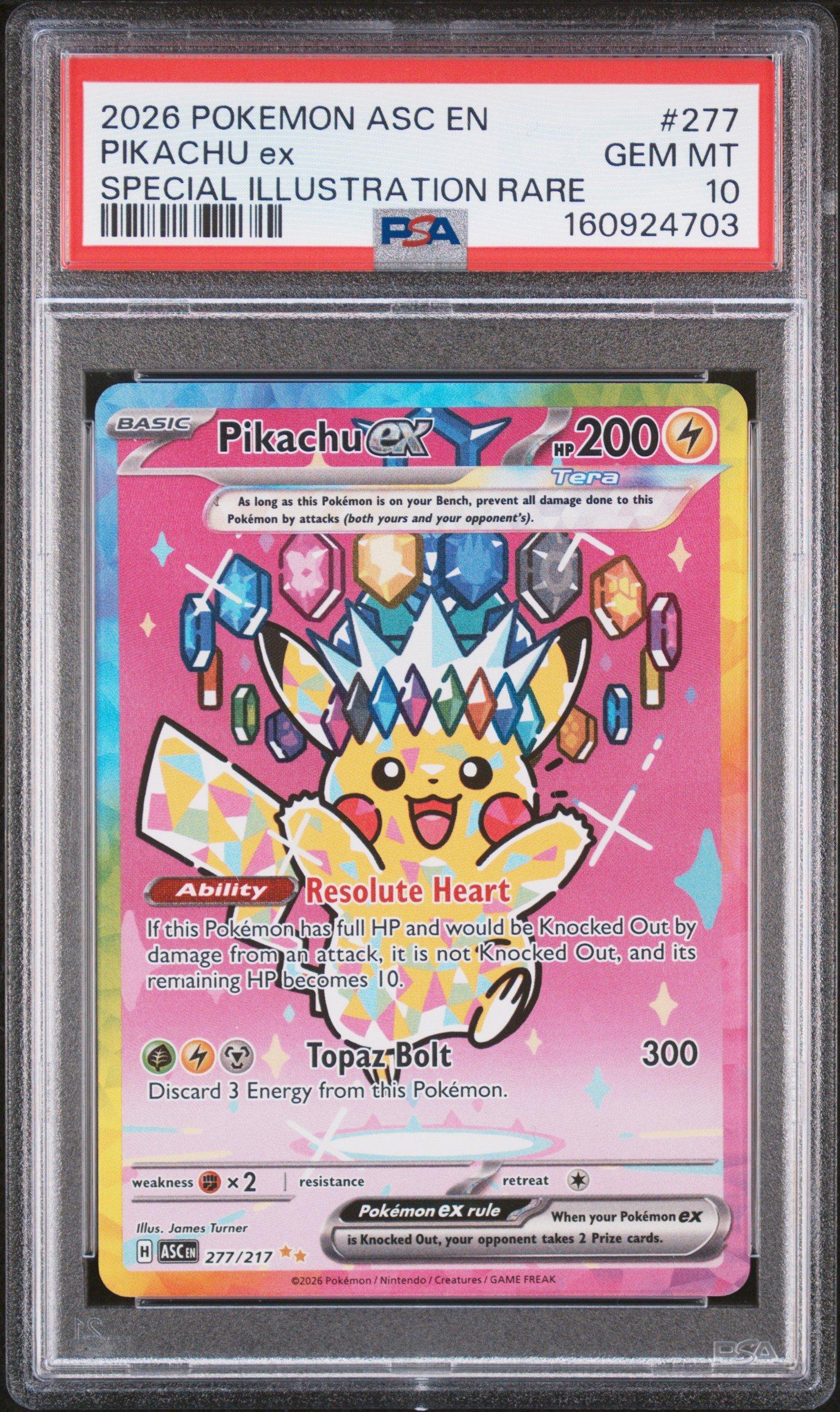 2026 Pokemon Asc En-ascended Heroes 277 Pikachu Ex Special