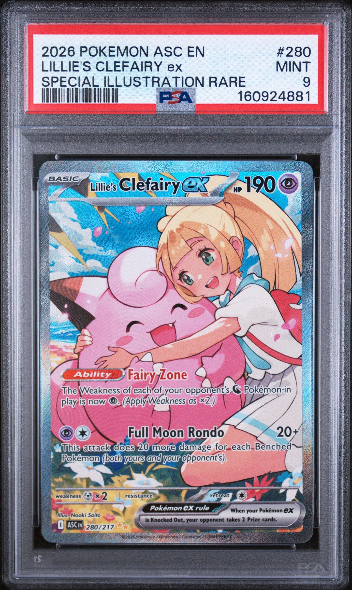 2026 Pokemon Asc En-ascended Heroes 280 Lillie's Clefairy Ex