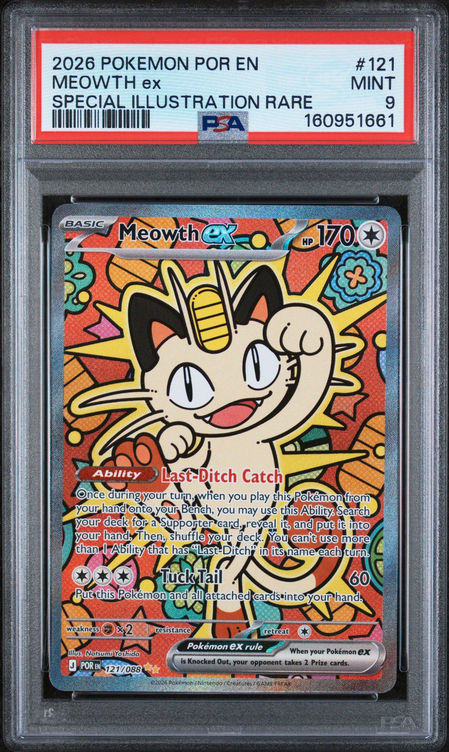 2026 Pokemon Por En-perfect Order 121 Meowth Ex Special