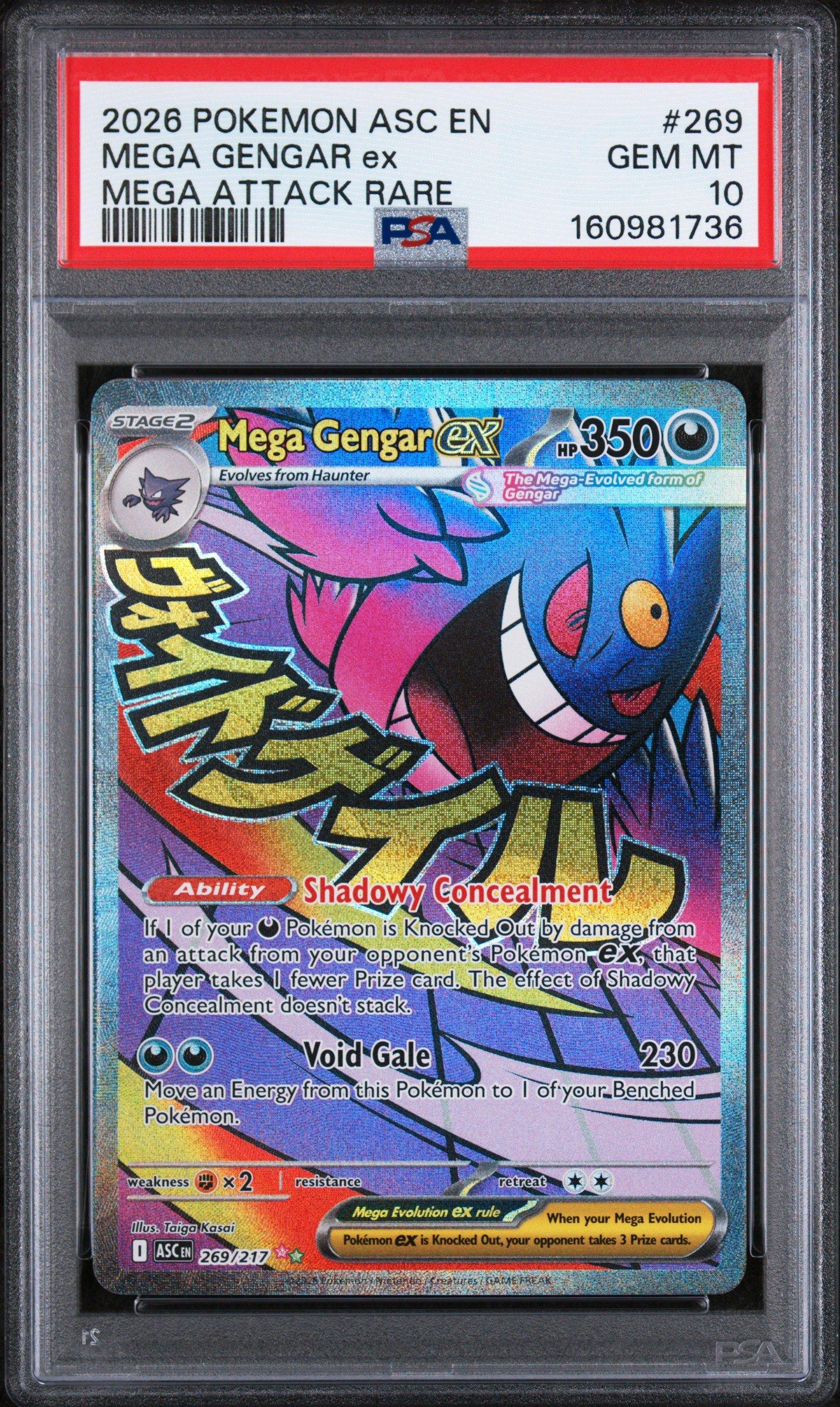 2026 Pokemon Asc En-ascended Heroes 269 Mega Gengar Ex Mega Attack