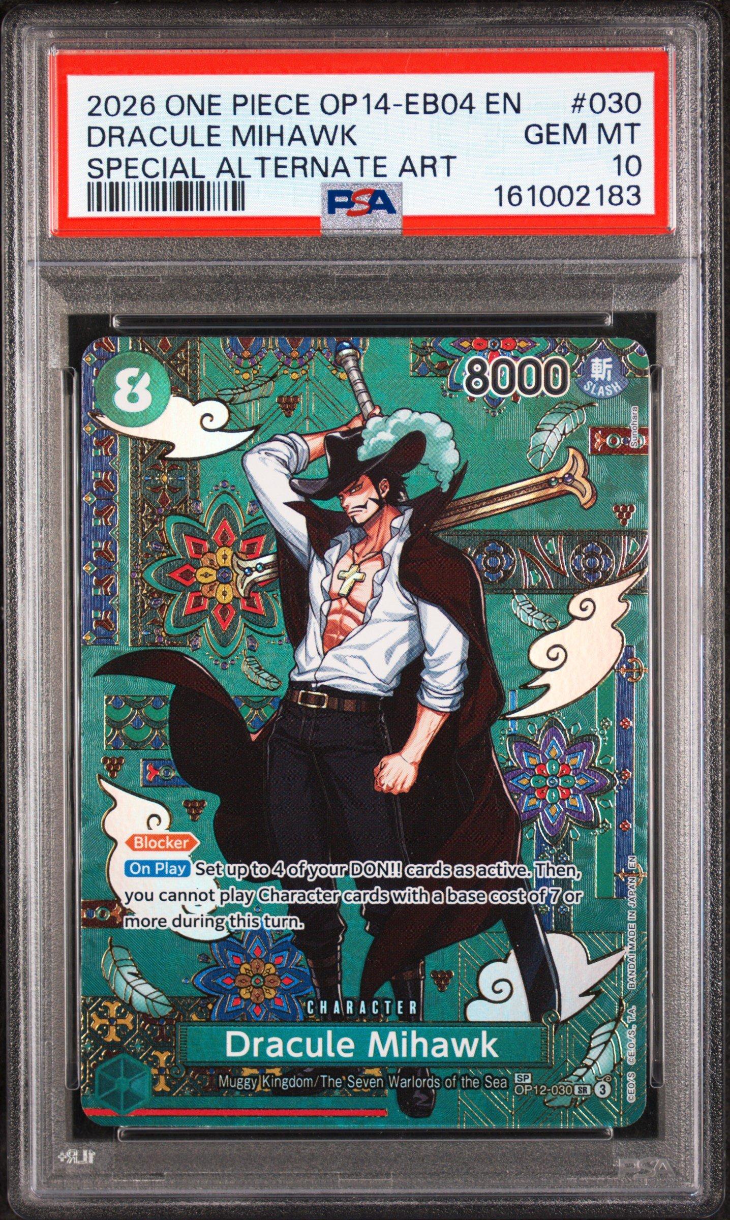 2026 One Piece Op14-eb04-the Azure Sea's Seven 030 Dracule Mihawk