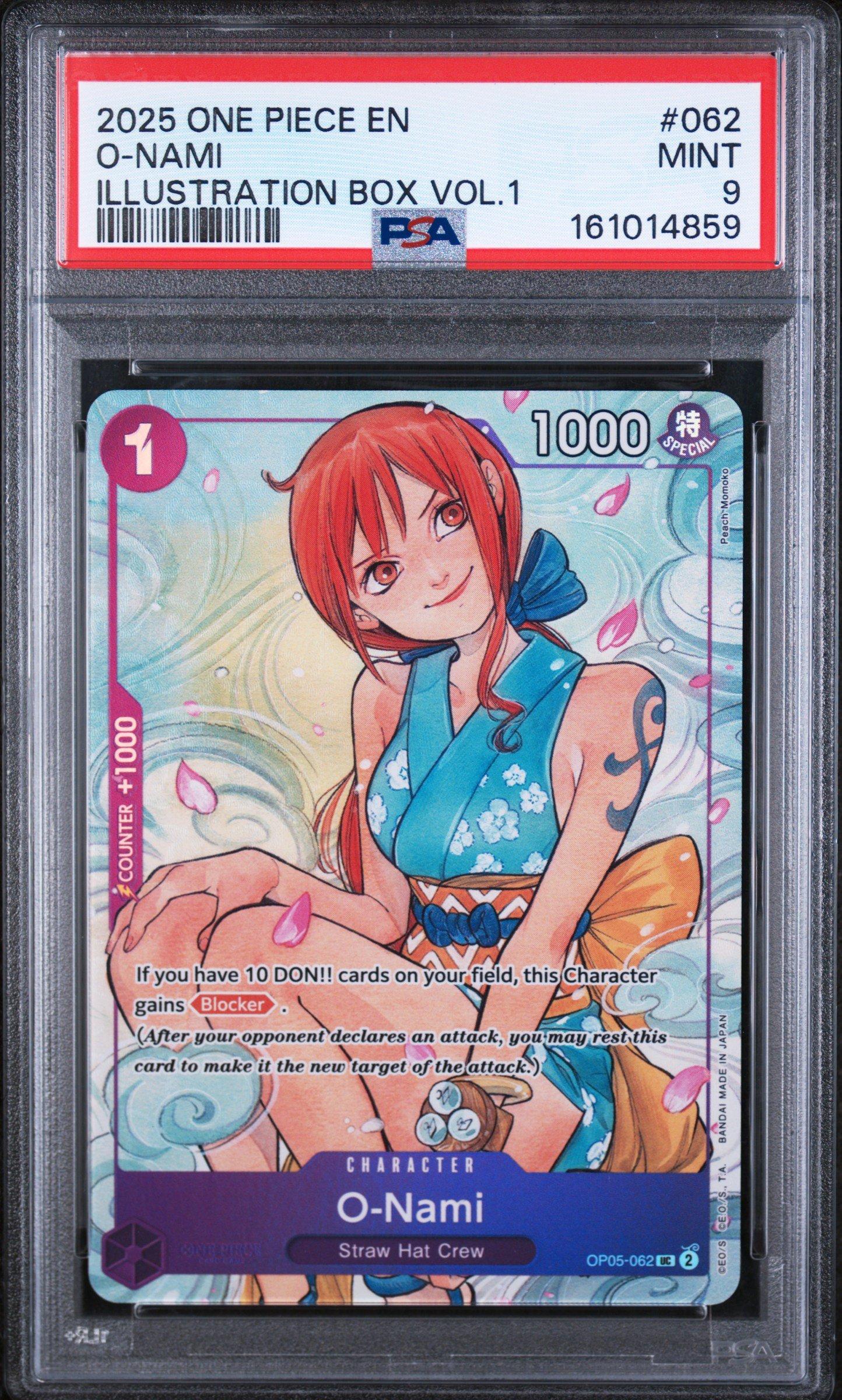PSA9 ビジュアルアドベンチャー #135 NAMI 2025 One Piece Promos 062 O-nami Illustration Box Vol.1 PSA 9