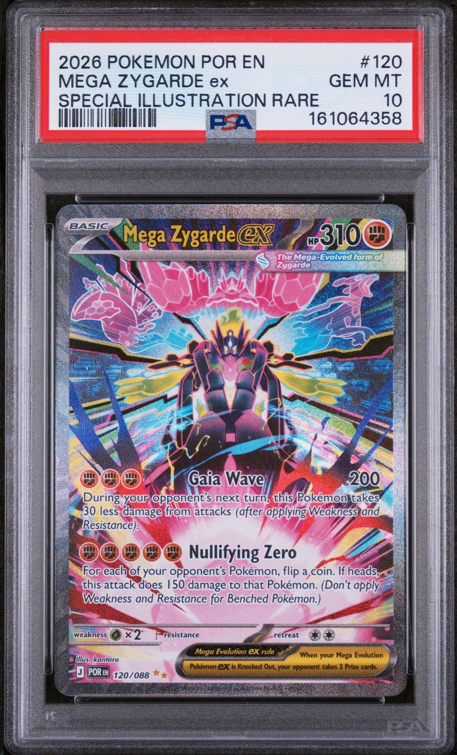 混沌魚　psa 10 2026 Pokemon Por En-perfect Order 120 Mega Zygarde Ex Special