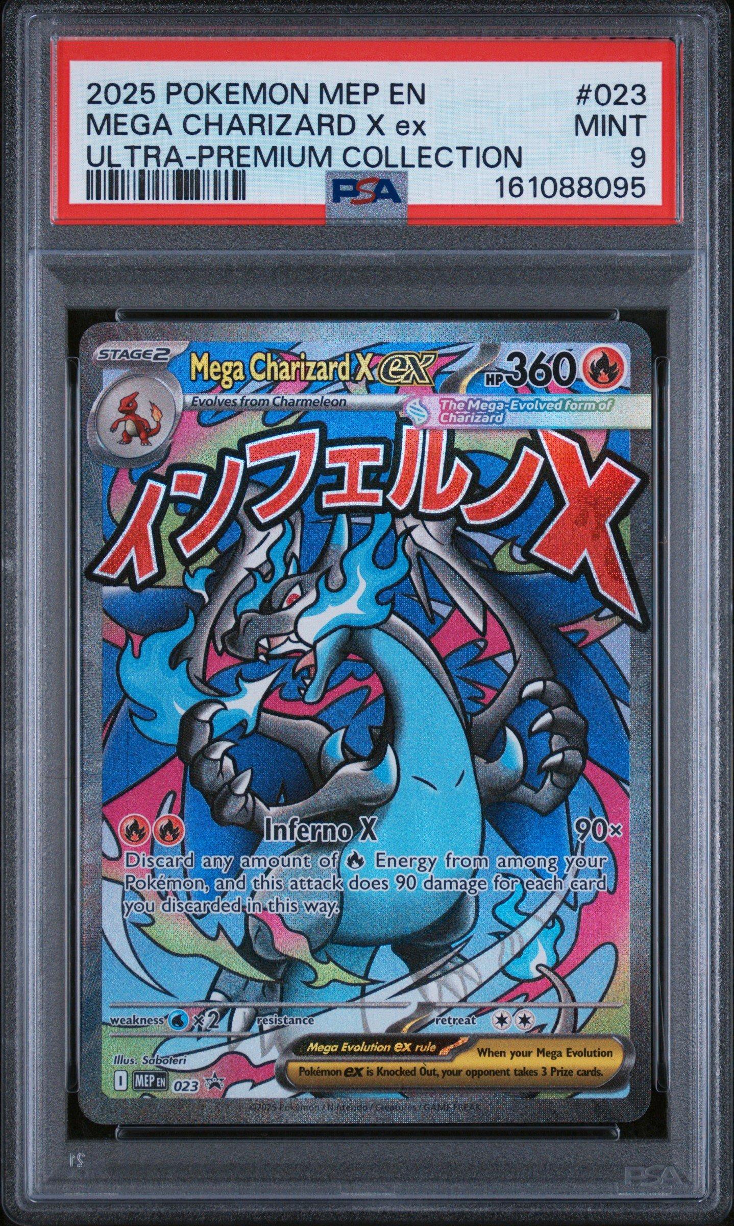 2025 Pokemon Mep En-me Black Star Promo 023 Mega Charizard X Ex