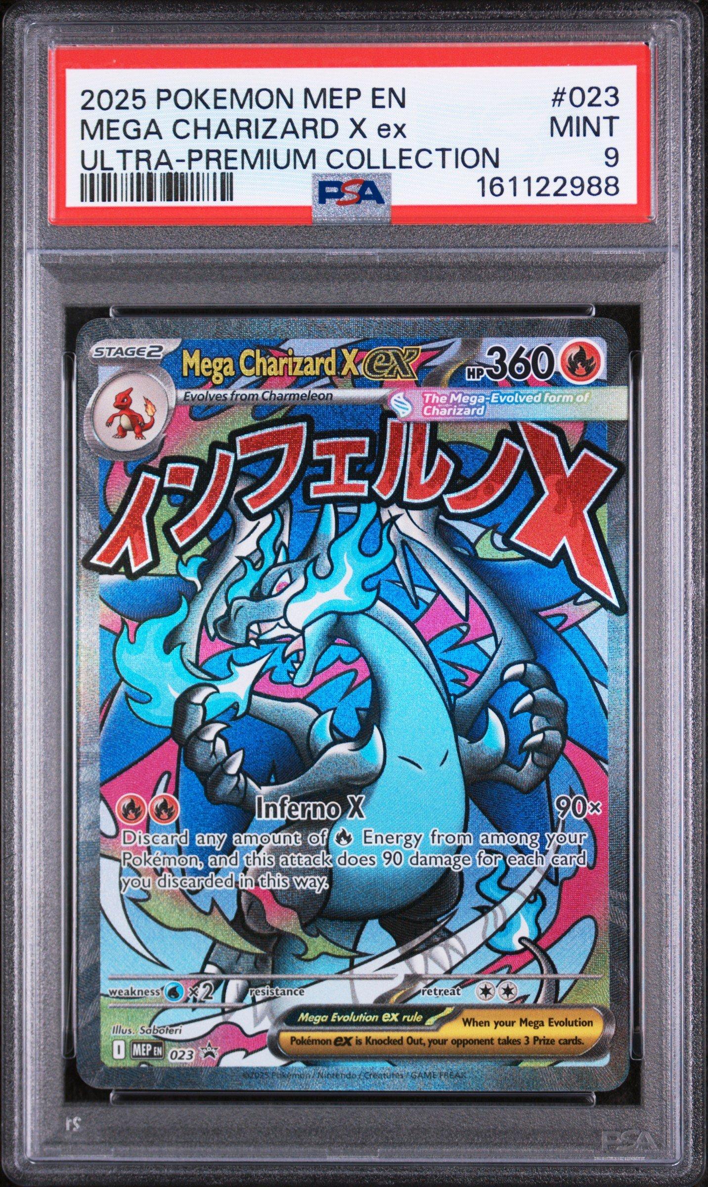 2025 Pokemon Mep En-me Black Star Promo 023 Mega Charizard X Ex