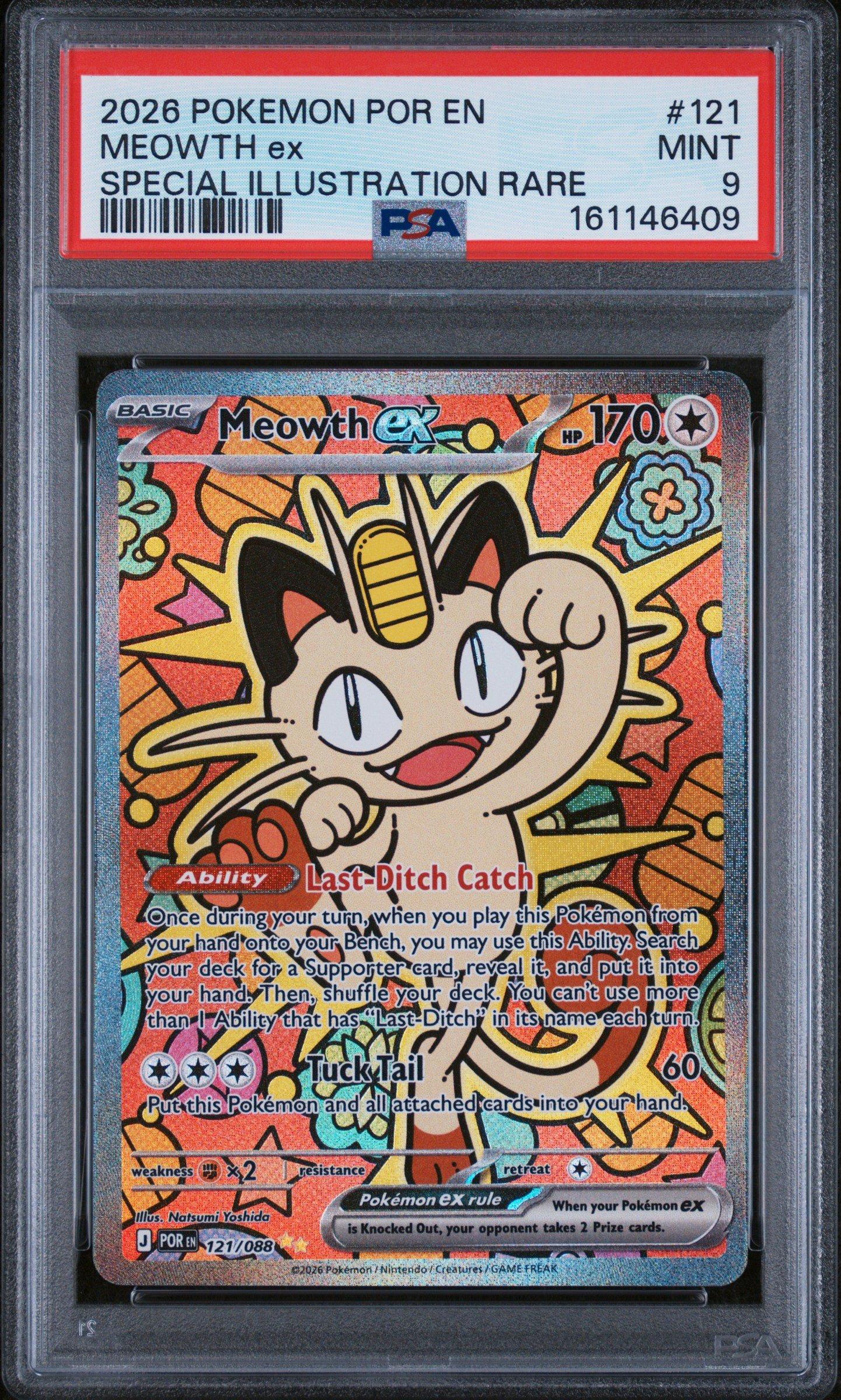 2026 Pokemon Por En-perfect Order 121 Meowth Ex Special