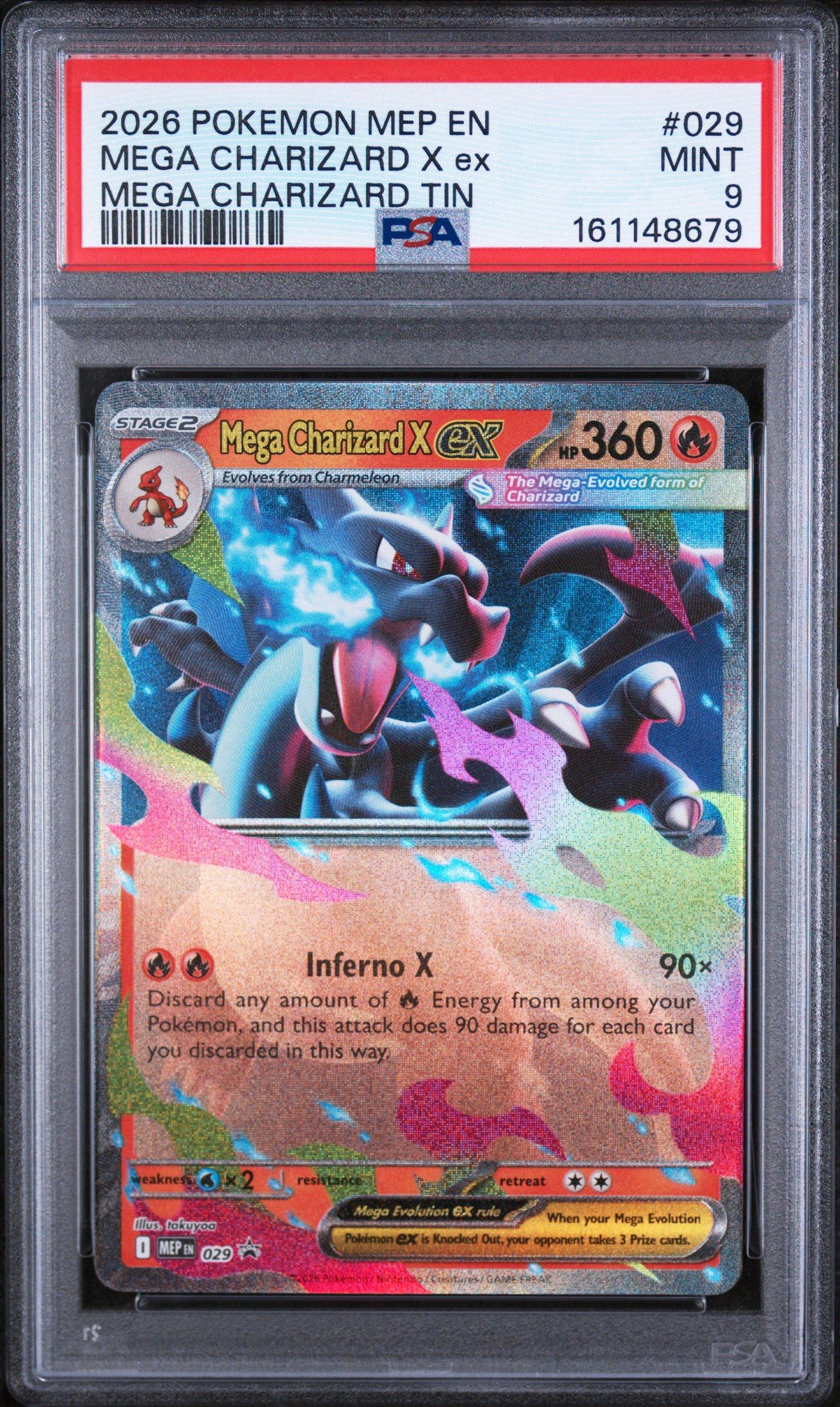 2026 Pokemon Mep En-me Black Star Promo 029 Mega Charizard X Ex