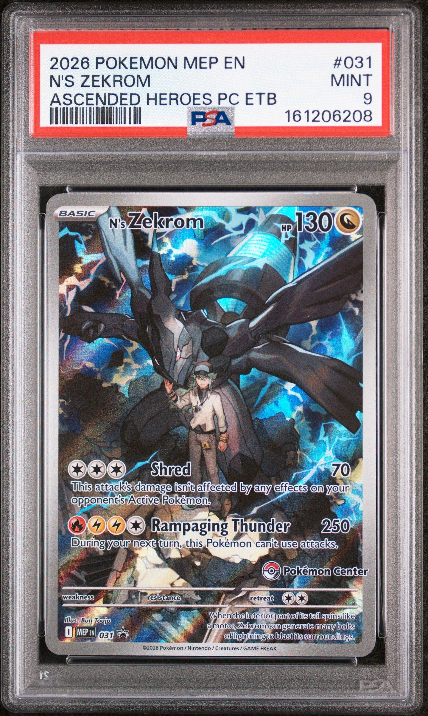 2026 Pokemon Mep En-me Black Star Promo 031 N's Zekrom Ascended