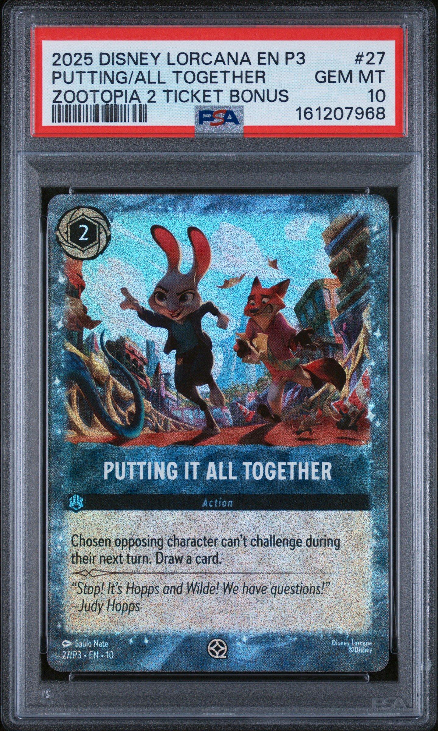 その他 PSA10 DISNEY LORCANA ZOOTOPIA 2 7013 2025 Disney Lorcana En P3-promo 27 Putting It All Together