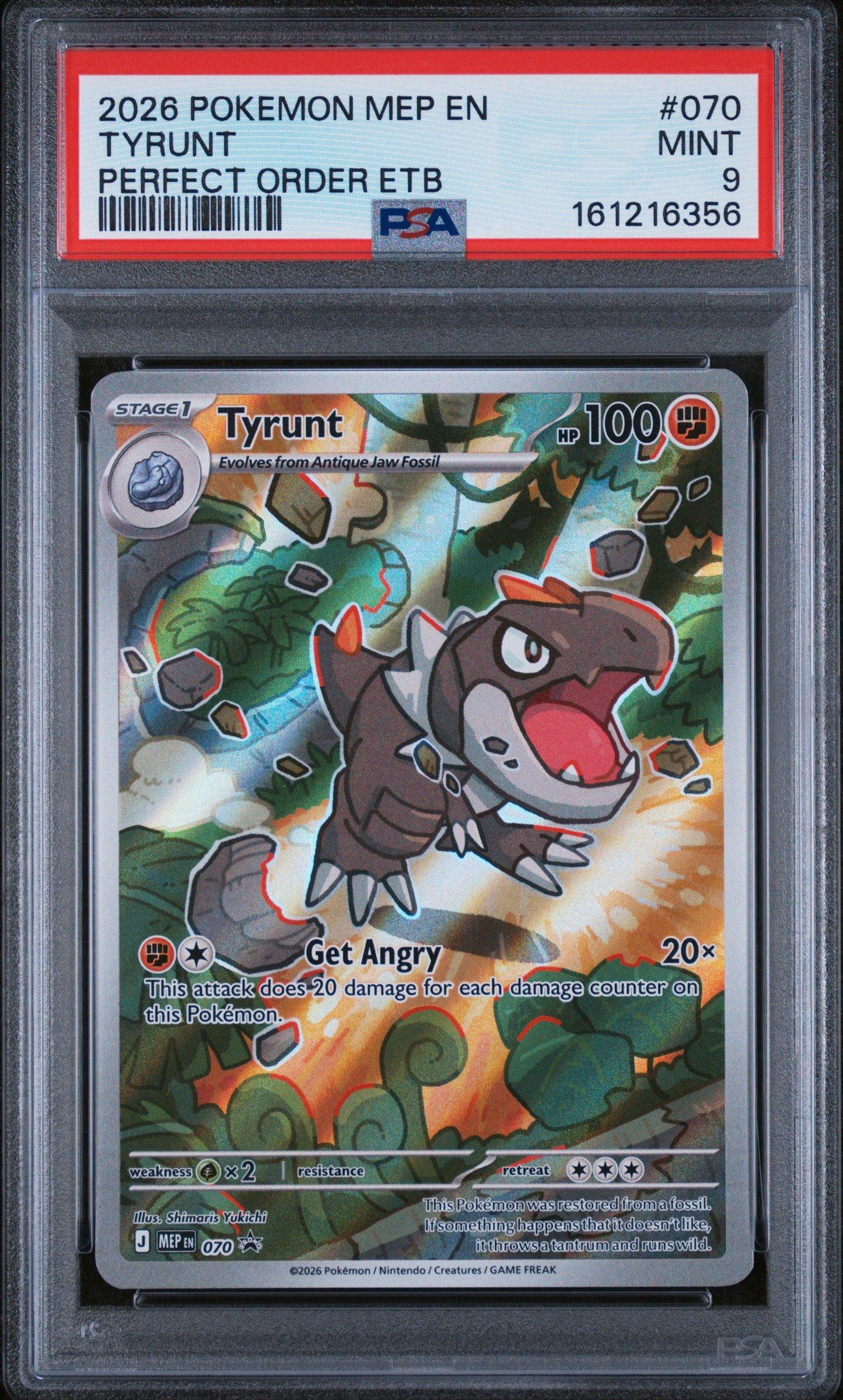2026 Pokemon Mep En-me Black Star Promo 070 Tyrunt Perfect Order