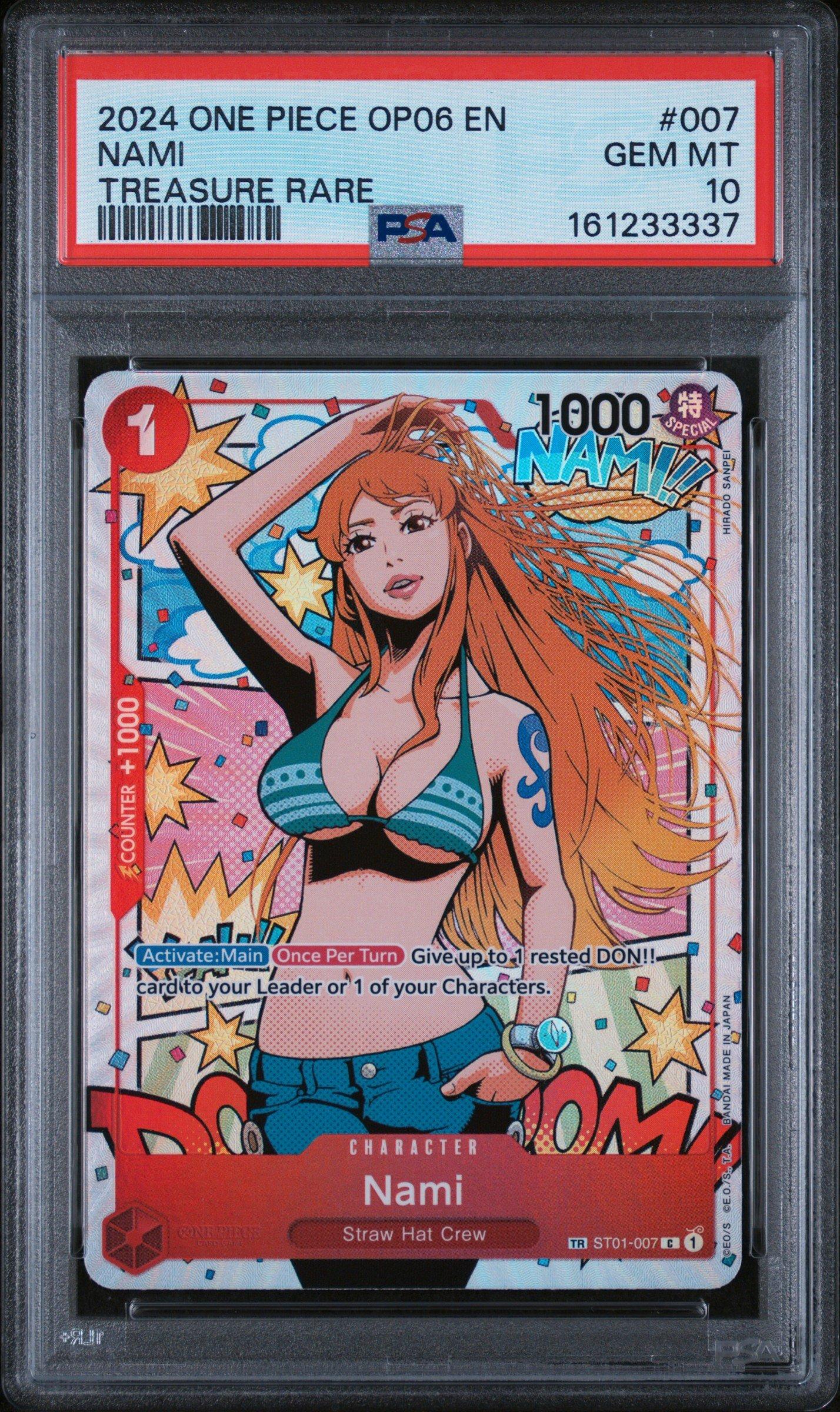 nami treasure rare card One Piece: PSA 10 -Treasure  Nami [Treasure Rare] (ST01-007)