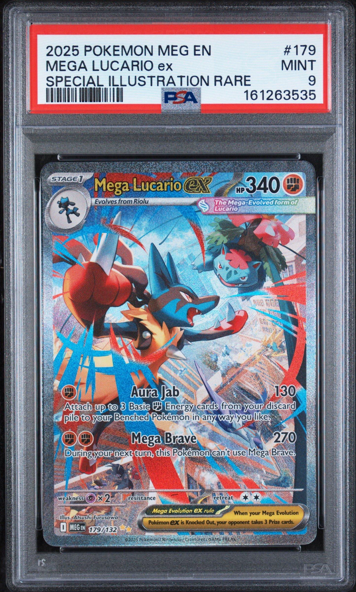 mega lucario pokemon card EX #179 EXTENDED ART proof acrylic case and featuring a striking image of the captivating character 078/063}Mega Lucario ex | Japanese