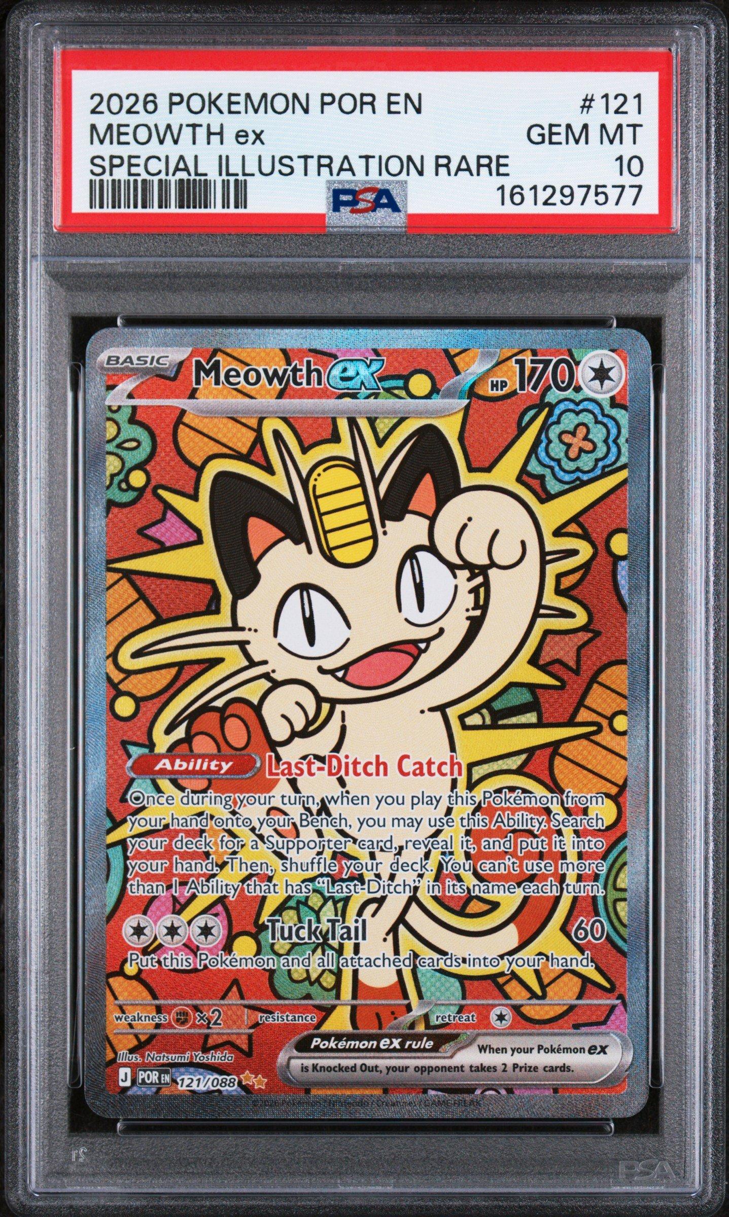 2026 Pokemon Por En-perfect Order 121 Meowth Ex Special
