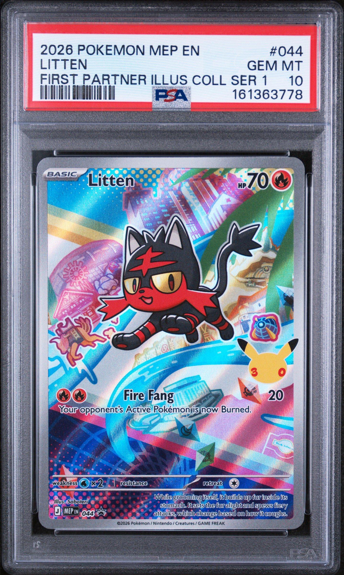 2026 Pokemon Mep En-me Black Star Promo 044 Litten First Partner