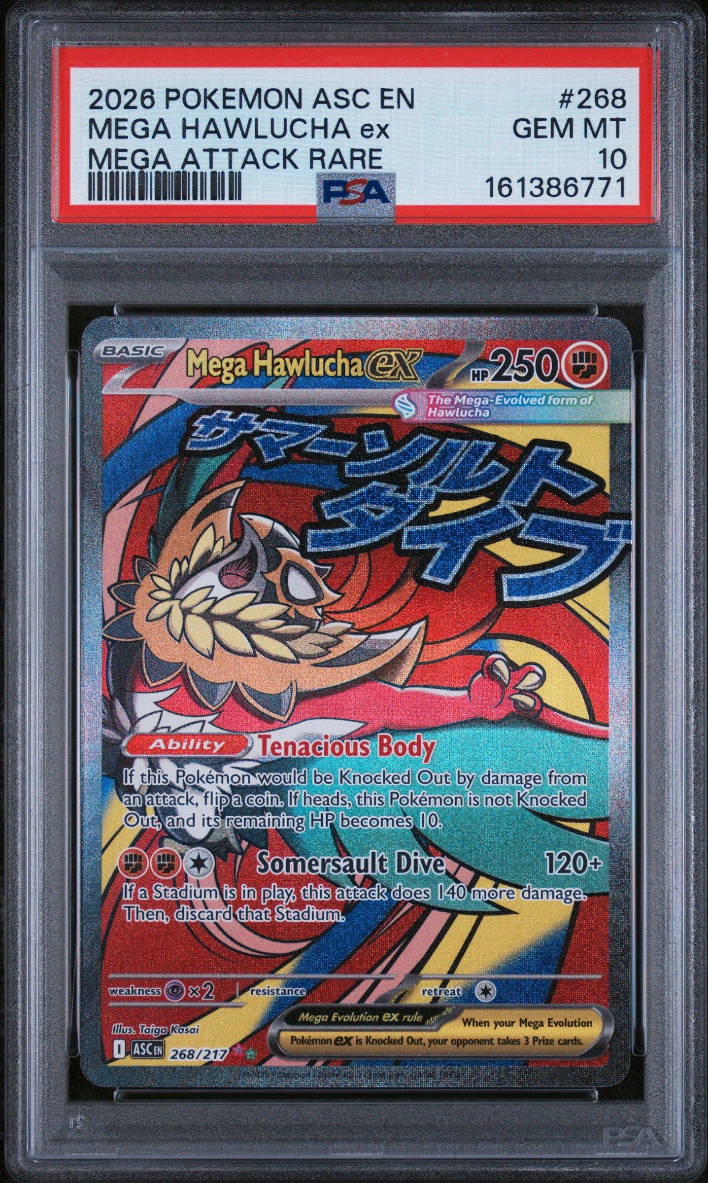 2026 Pokemon Asc En-ascended Heroes 268 Mega Hawlucha Ex Mega