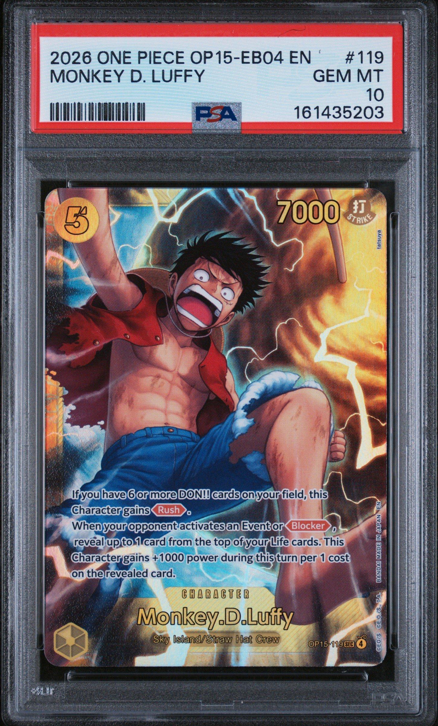 2026 One Piece Op15-eb04-adventure On Kami's Island 119 Monkey D