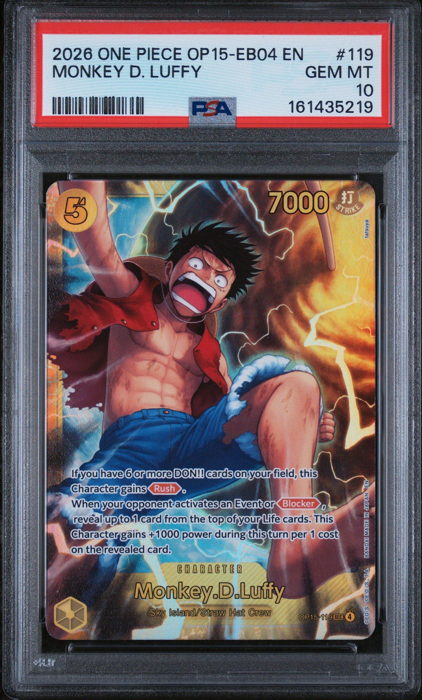 2026 One Piece Op15-eb04-adventure On Kami's Island 119 Monkey D