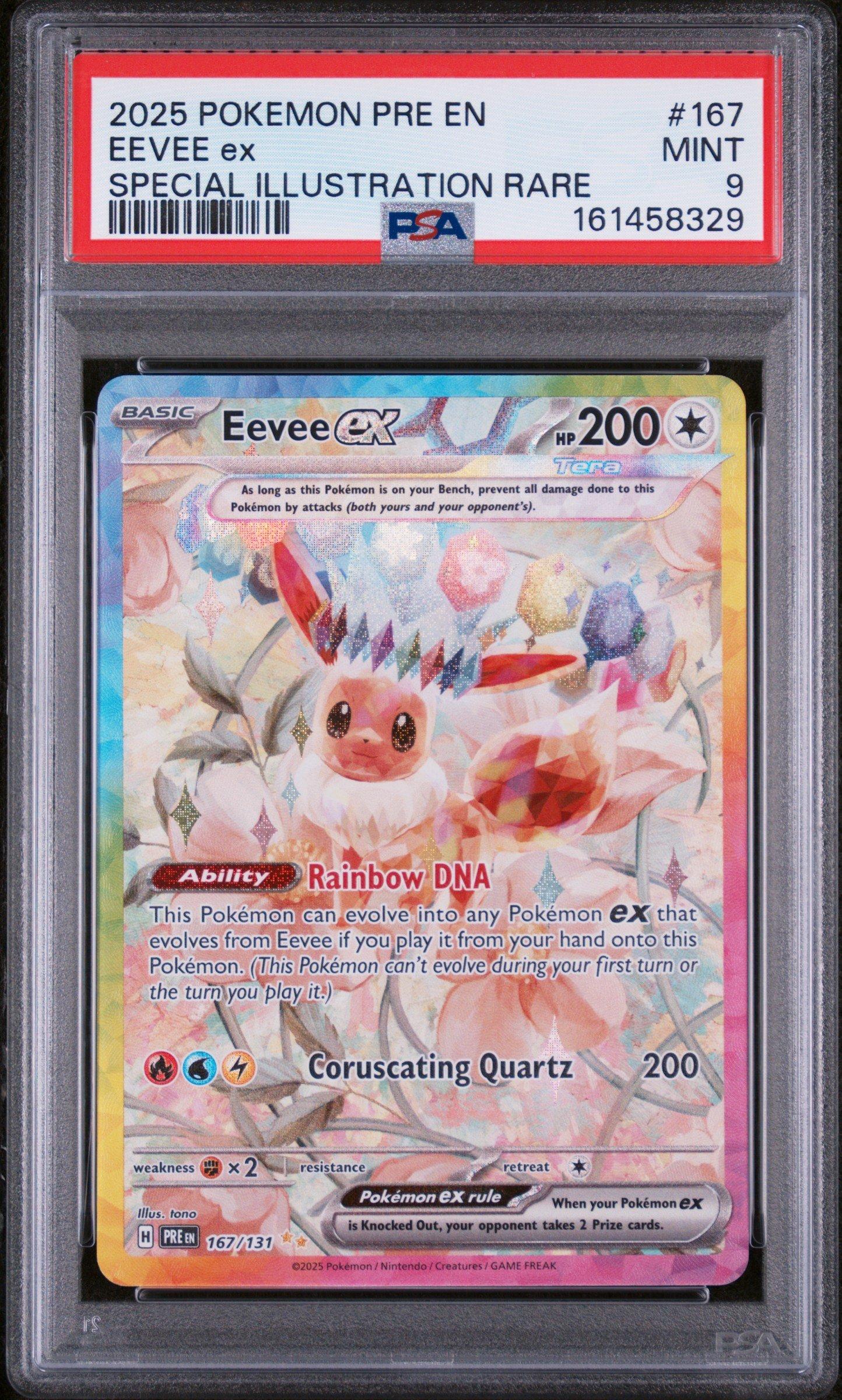 2025 Pokemon Pre En-prismatic Evolutions 167 Eevee Ex Special