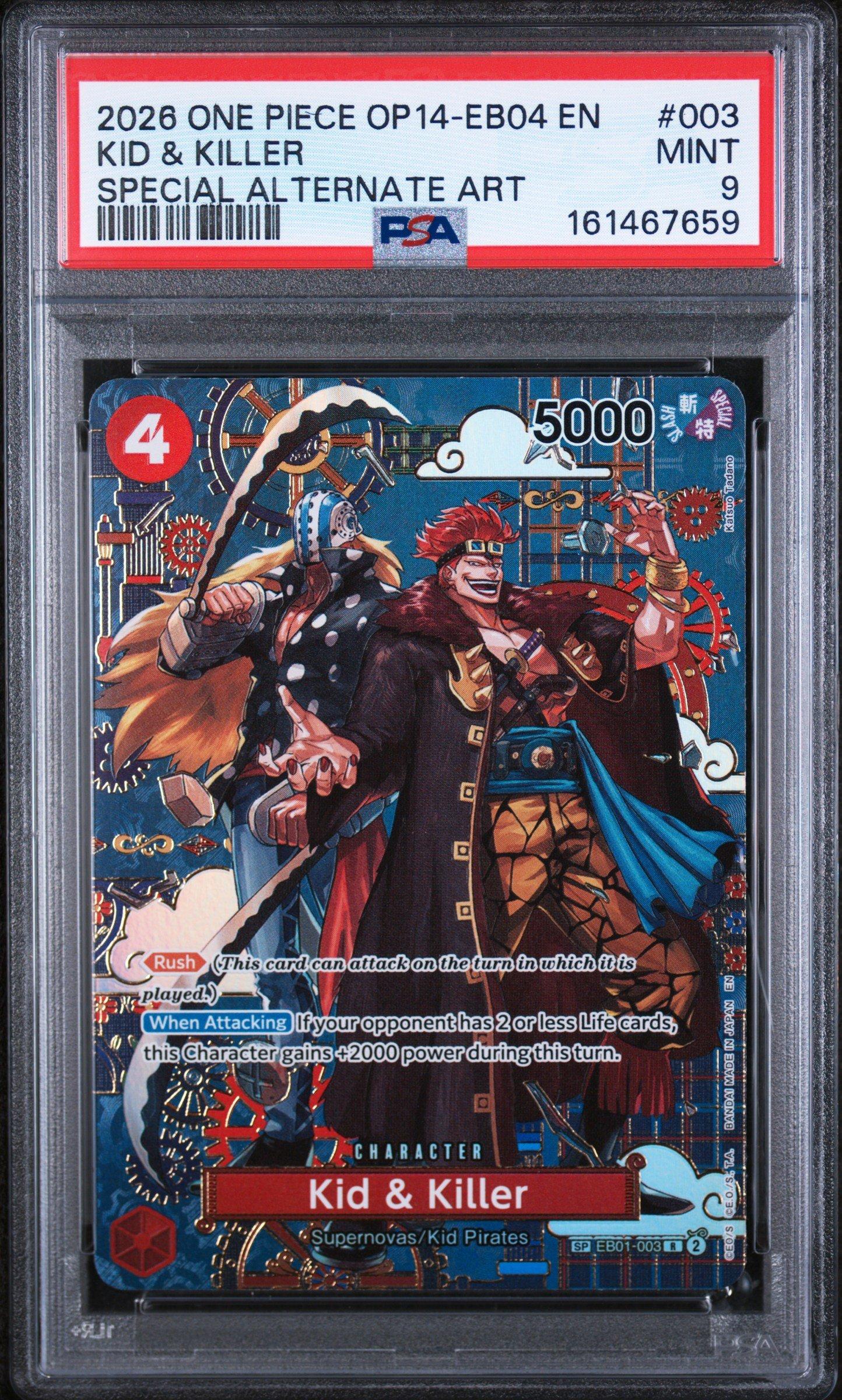 2026 One Piece Op14-eb04-the Azure Sea's Seven 003 Kid & Killer