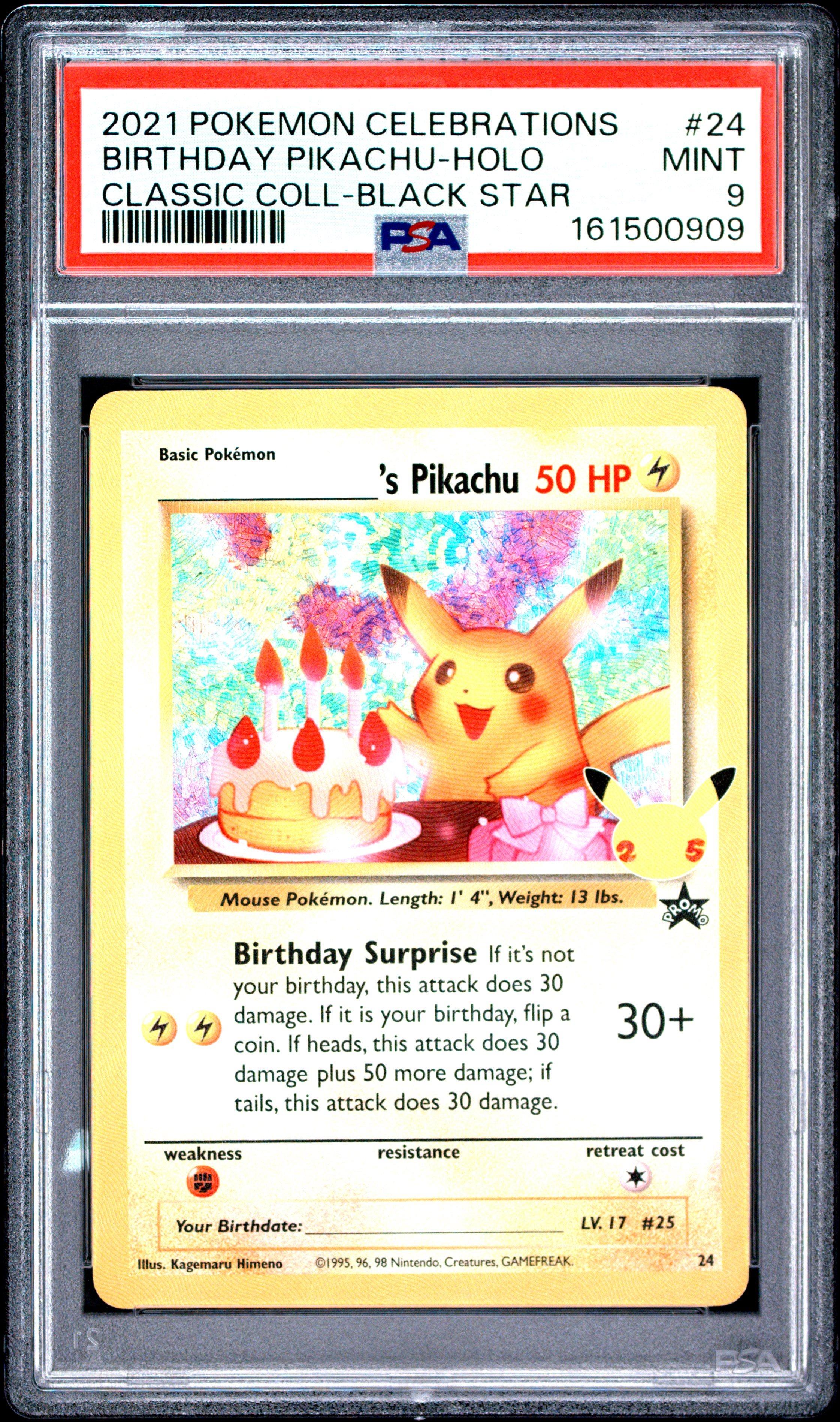 2021 Pokemon Celebrations Classic Collection 24 Birthday Pikachu