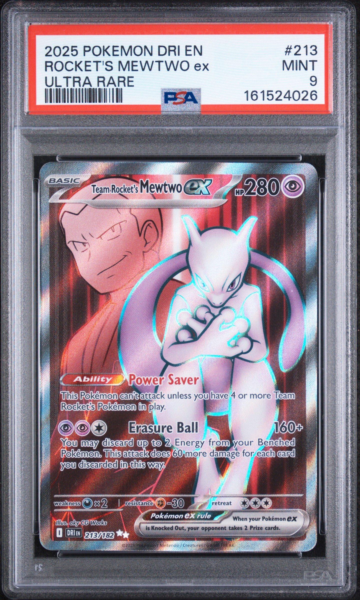 2025 Pokemon Dri En-destined Rivals 213 Team Rocket's Mewtwo Ex