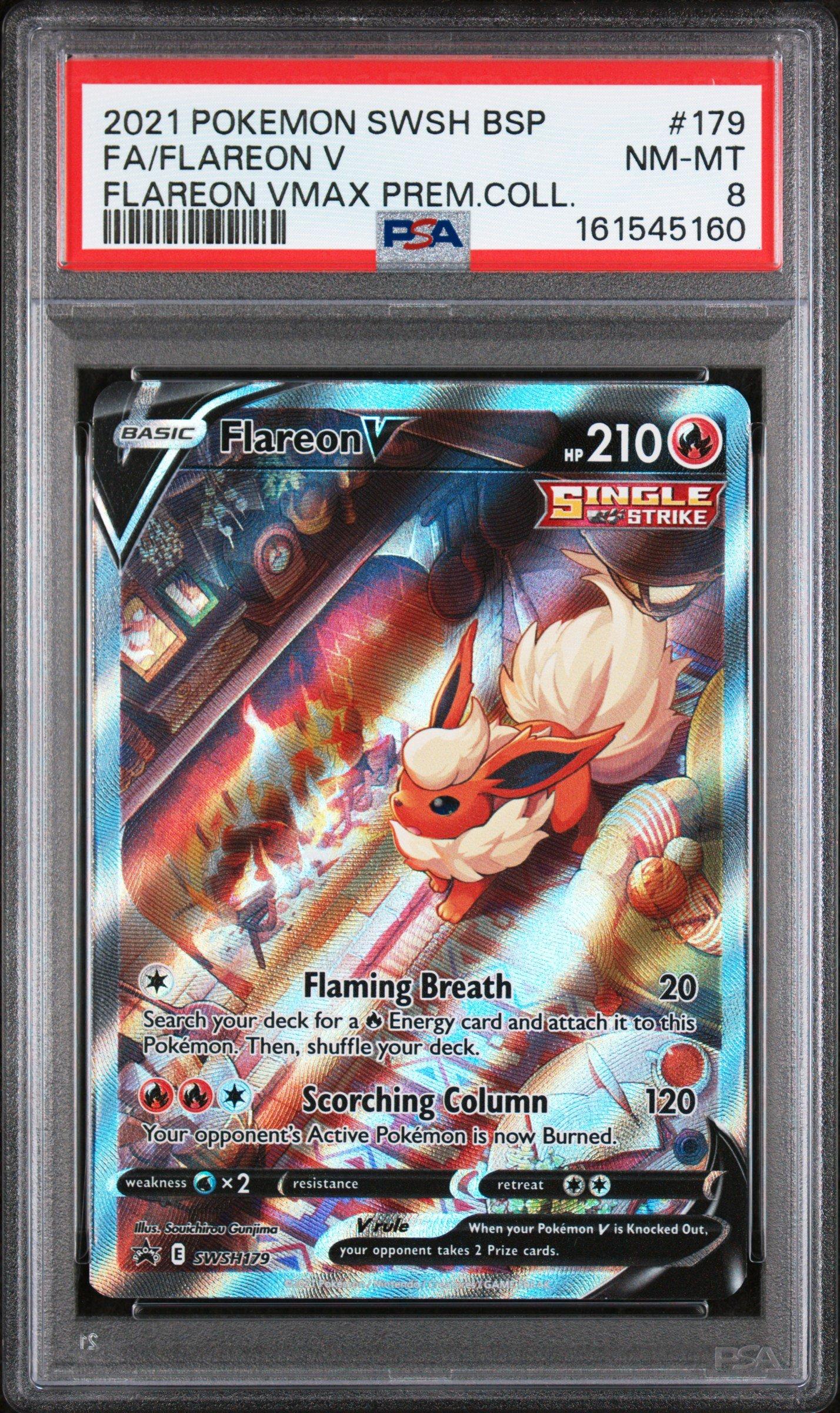 2021 Pokemon Swsh Black Star Promo 179 Full Art/flareon V Flareon