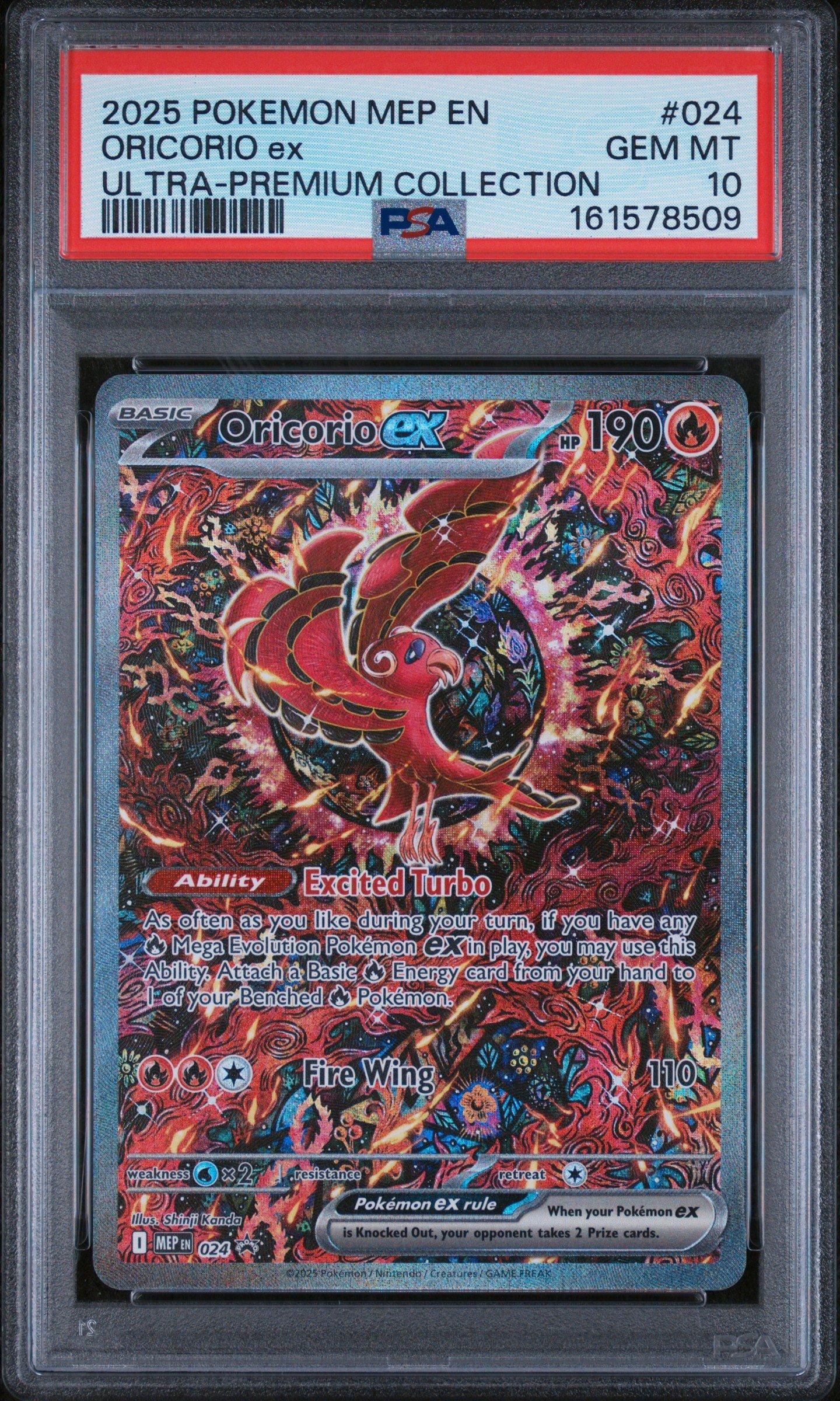 2025 Pokemon Mep En-me Black Star Promo 024 Oricorio Ex Mega