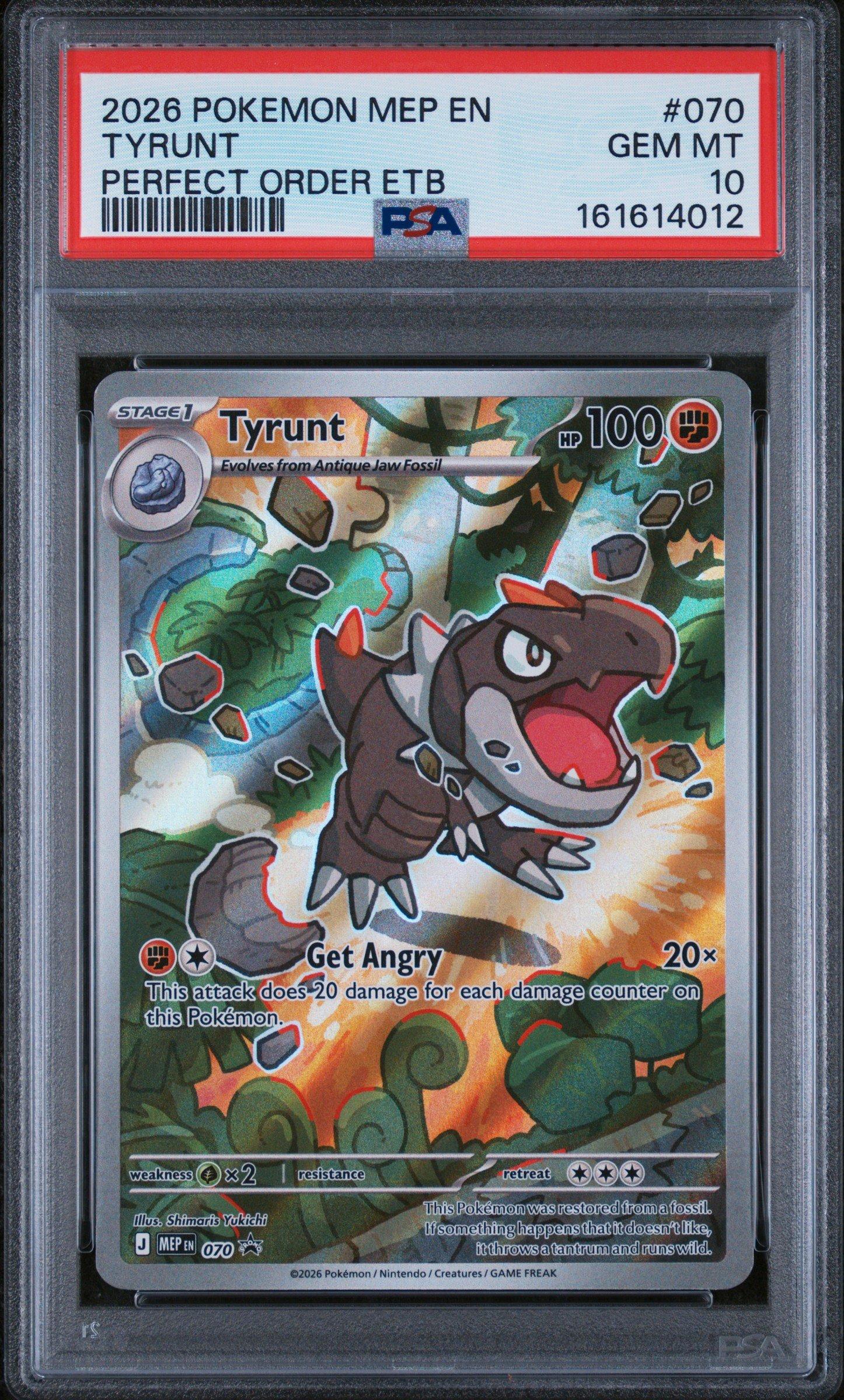 2026 Pokemon Mep En-me Black Star Promo 070 Tyrunt Perfect Order
