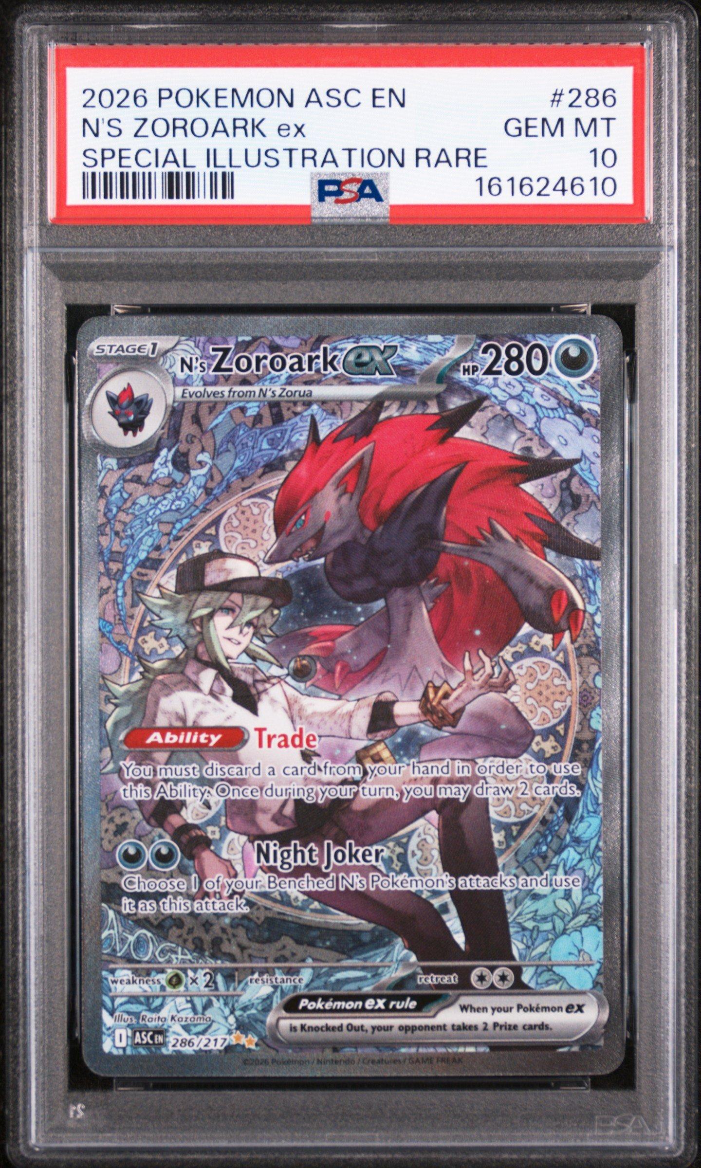 2026 Pokemon Asc En-ascended Heroes 286 N's Zoroark Ex Special