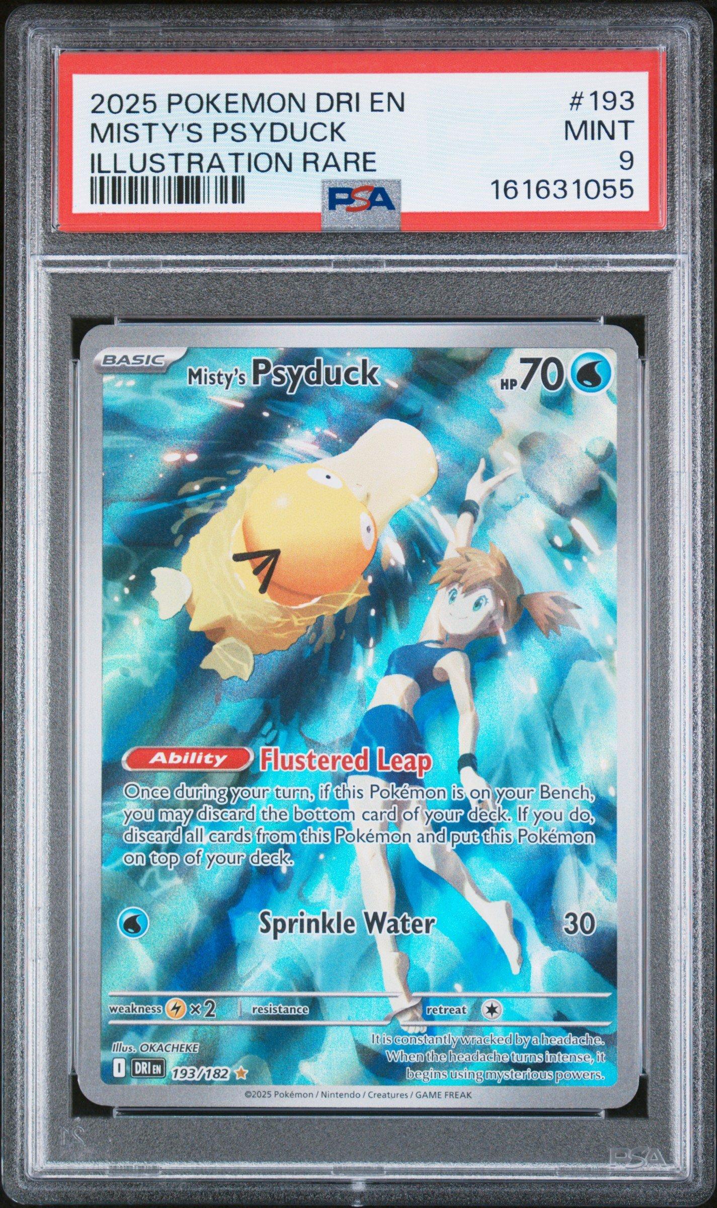 psyduck graded card AR  10  Zoomed out to tell the bigger story. High detail. Premium quality. NFC protected. #psyduck #ascendedheroes #blackstarpromo #PokemonTCG #pokemoncard #gradedcards #pokemoncommunity #tcgpokemon #pokemonmaster #pokemon Violet 151 Type Psyduck Old Maid - 2019